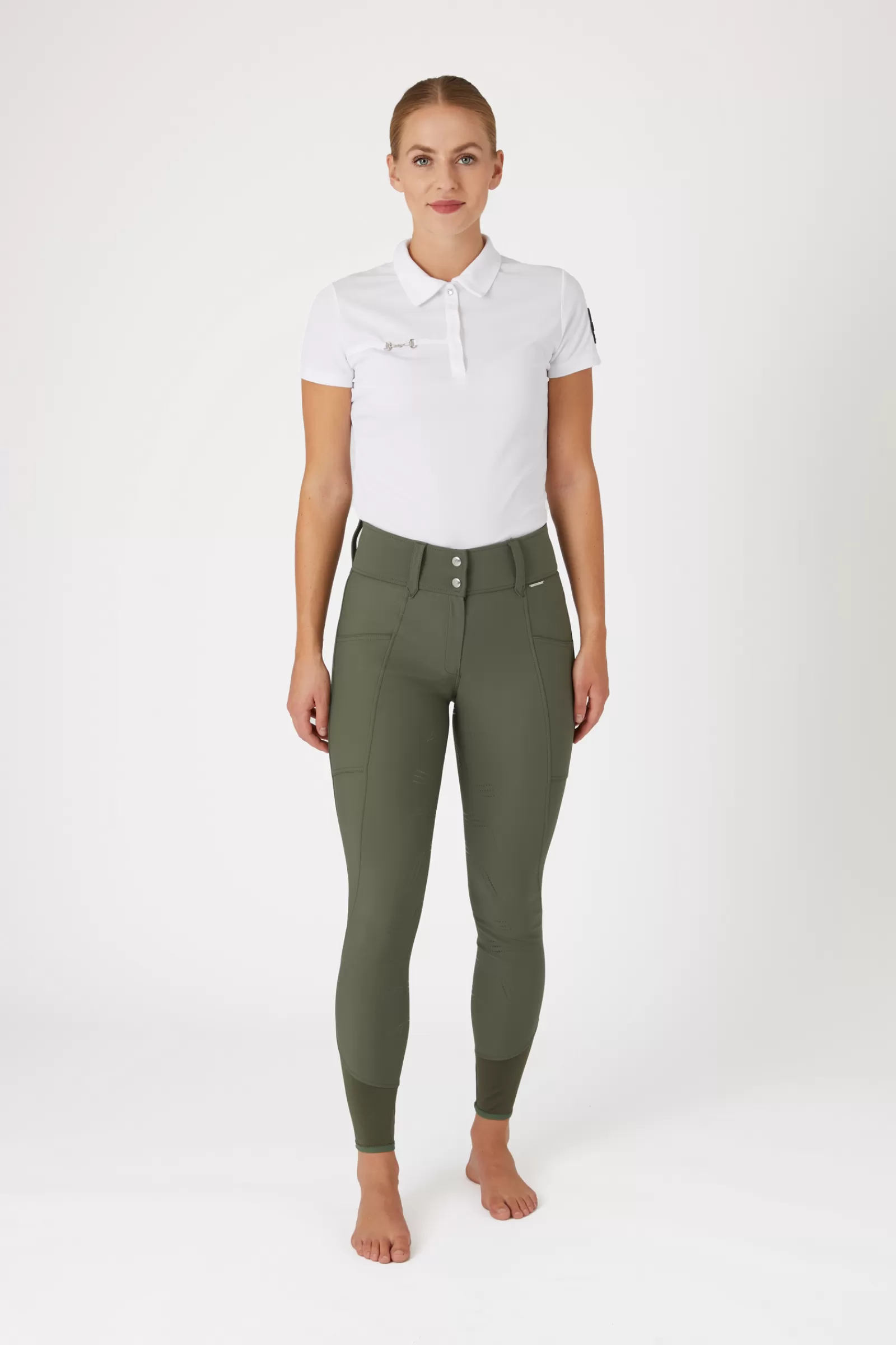 horze Pantalon D'équitation Indira Taille Haute Fond Integral, Femme< Pantalons D'équitation Fond Integral