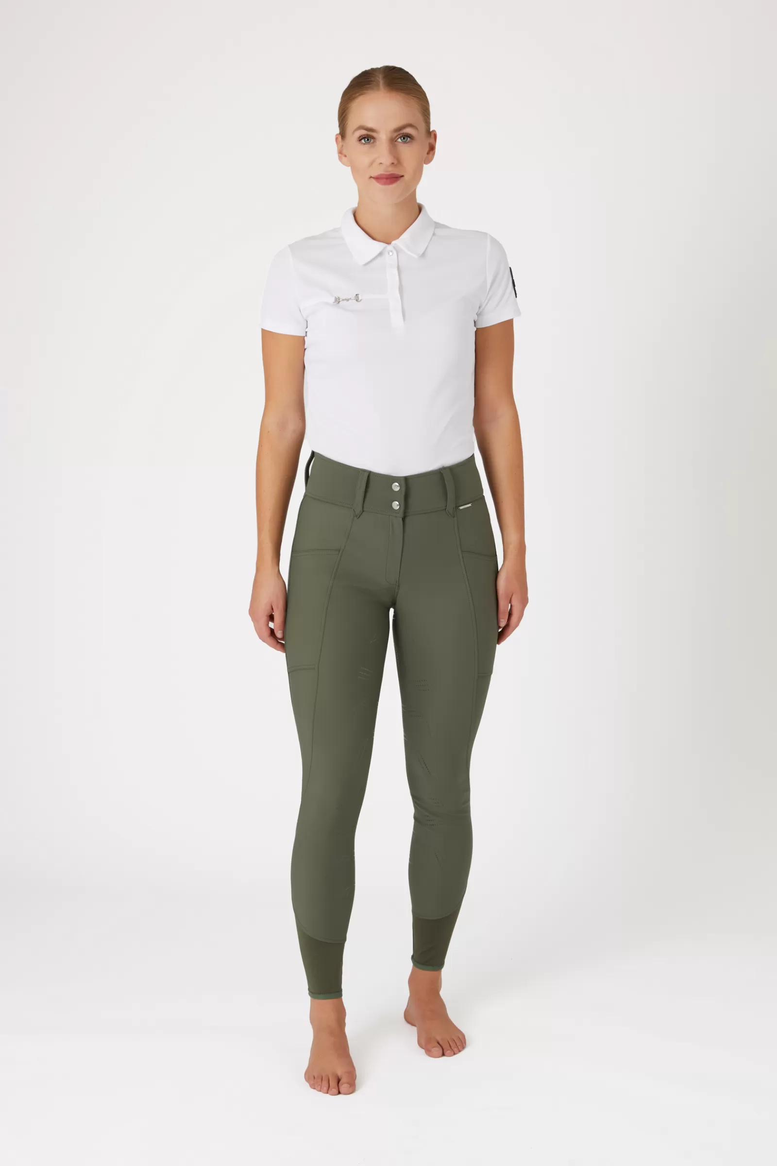 horze Pantalon D'équitation Indira Taille Haute Fond Integral, Femme< Pantalons D'équitation Fond Integral