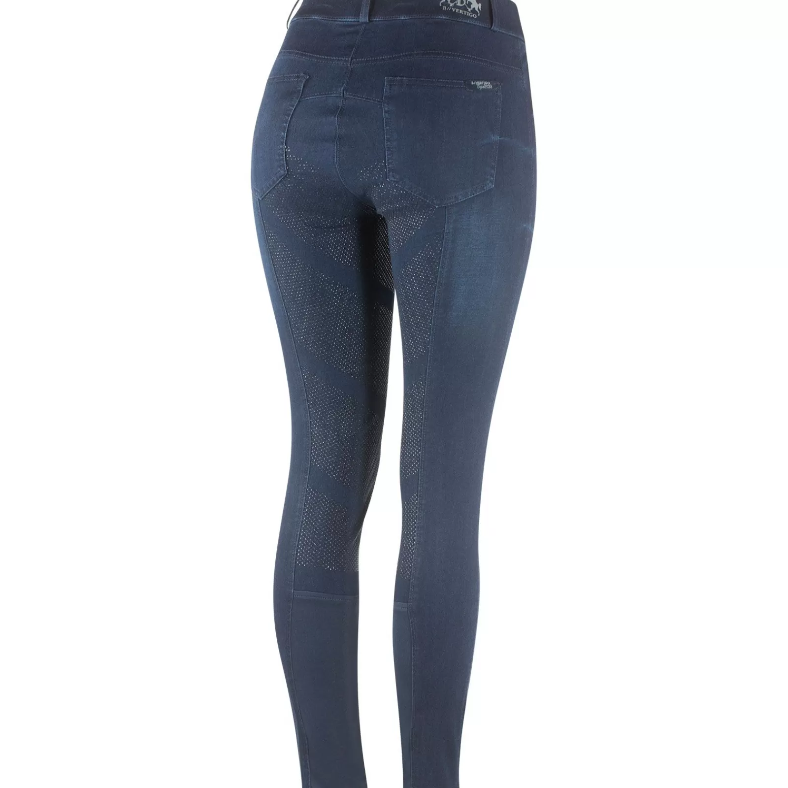 bvertigo Pantalon D'équitation Jean Fond Integral Silicone B Vertigo Elle, Femme< Pantalons D'équitation Fond Integral