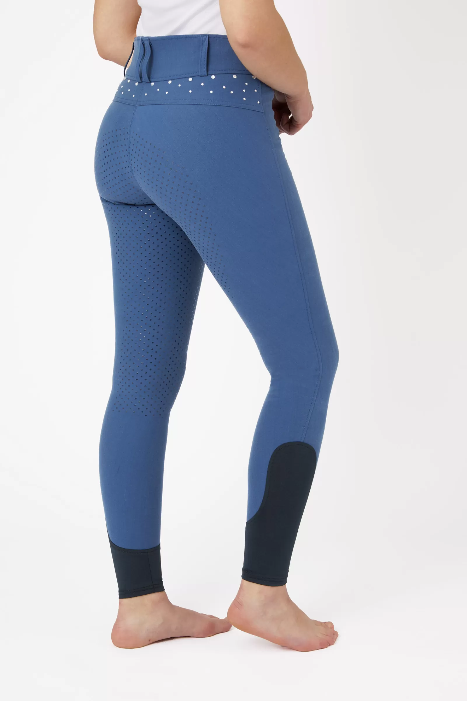 horze Pantalon D'équitation Taille Haute Avec Cristaux , Femme< Pantalons D'équitation Fond Integral