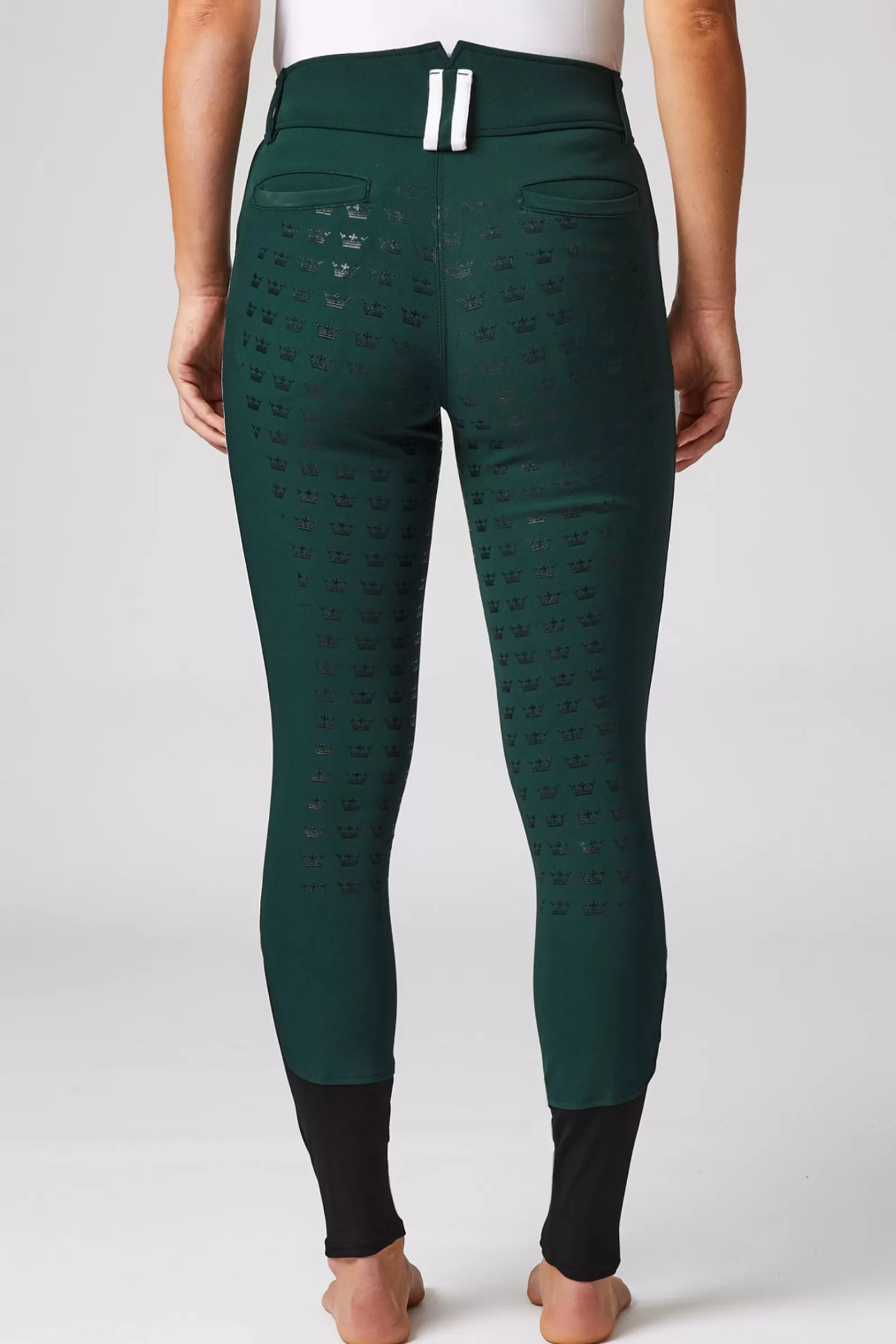 horze Pantalon D'équitation Taille Haute Fond Integral, Pour Femme, Avec Passepoil Contrastant< Pantalons D'équitation Fond Integral