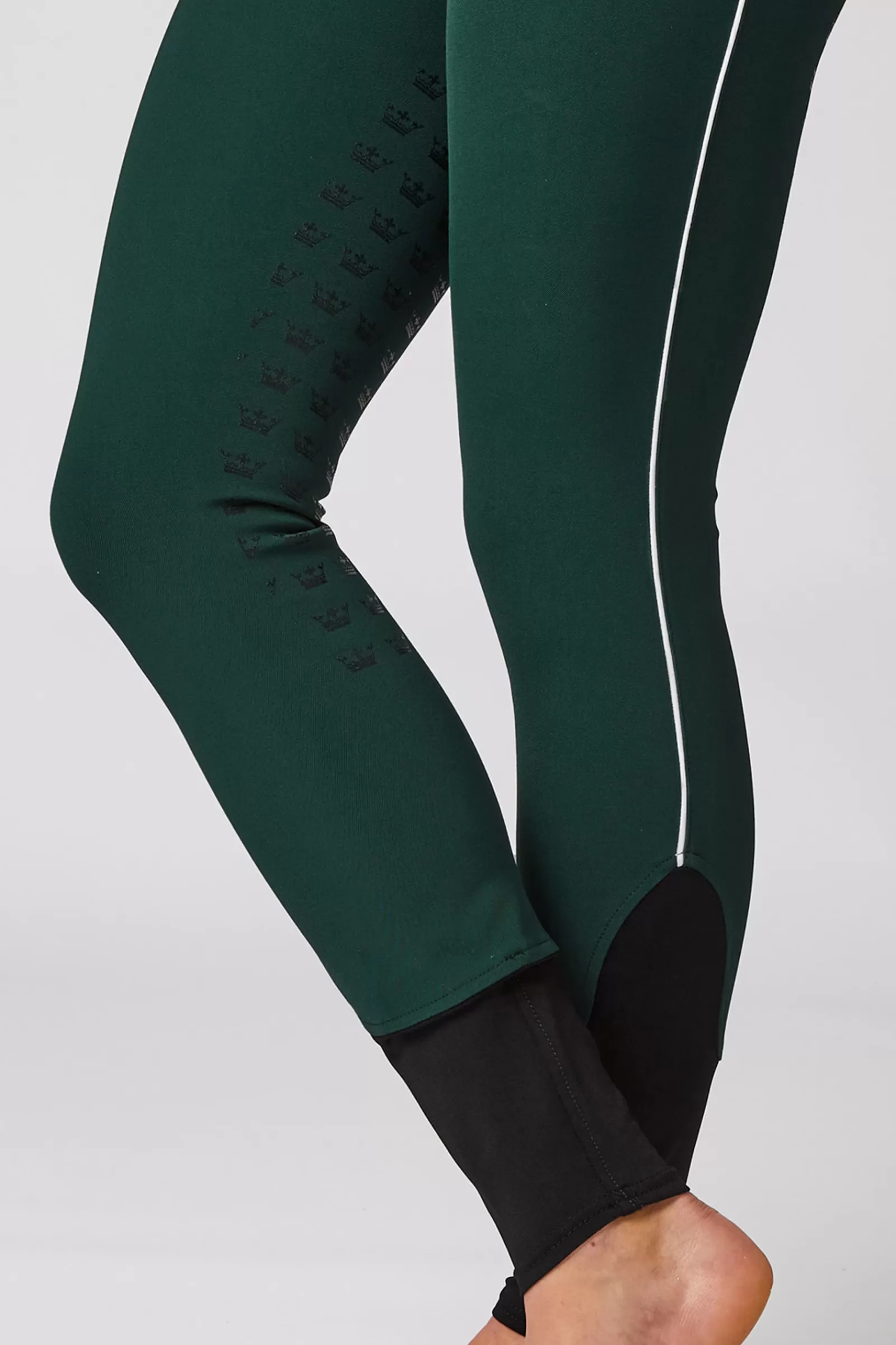 horze Pantalon D'équitation Taille Haute Fond Integral, Pour Femme, Avec Passepoil Contrastant< Pantalons D'équitation Fond Integral