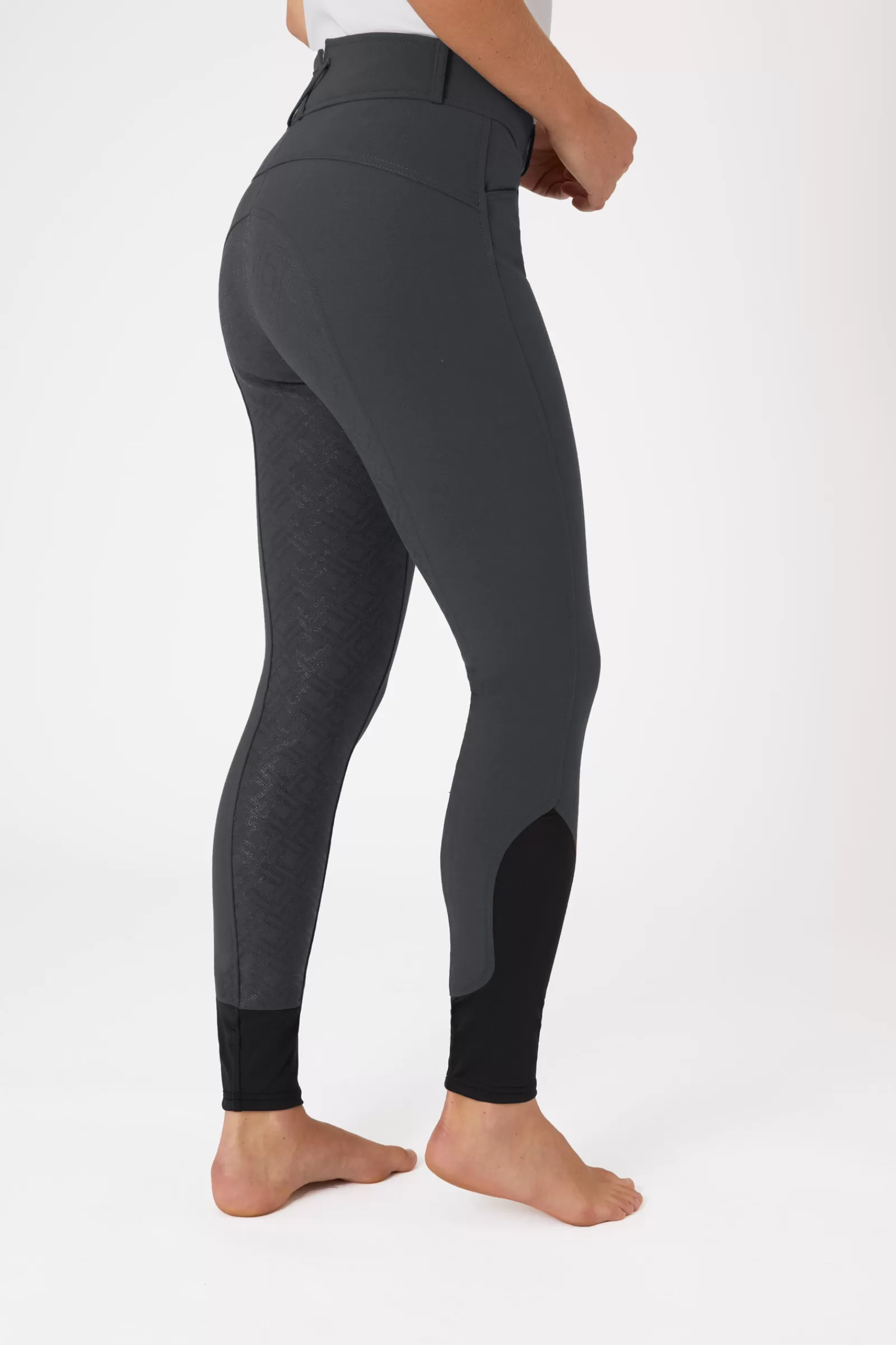 horze Pantalon D'équitation Taille Haute Fond Integral Silicone Grip , Femme< Pantalons D'équitation Fond Integral