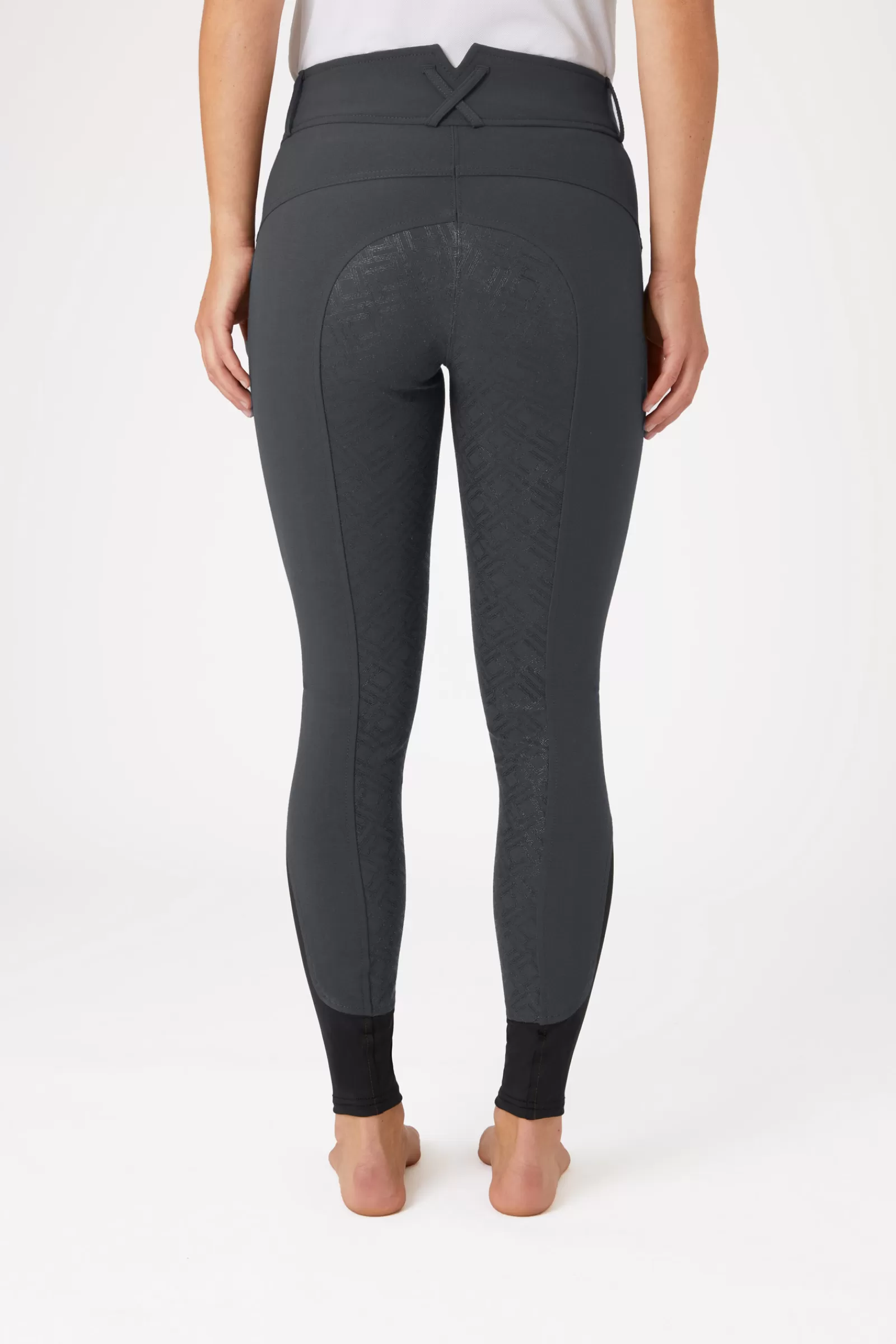 horze Pantalon D'équitation Taille Haute Fond Integral Silicone Grip , Femme< Pantalons D'équitation Fond Integral
