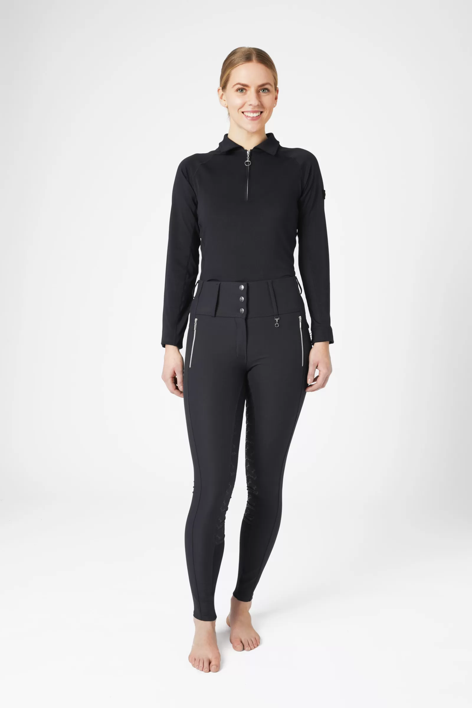 horze Pantalon D'équitation Taille Haute Fond Integral Silicone Andrea< Pantalons D'équitation Fond Integral