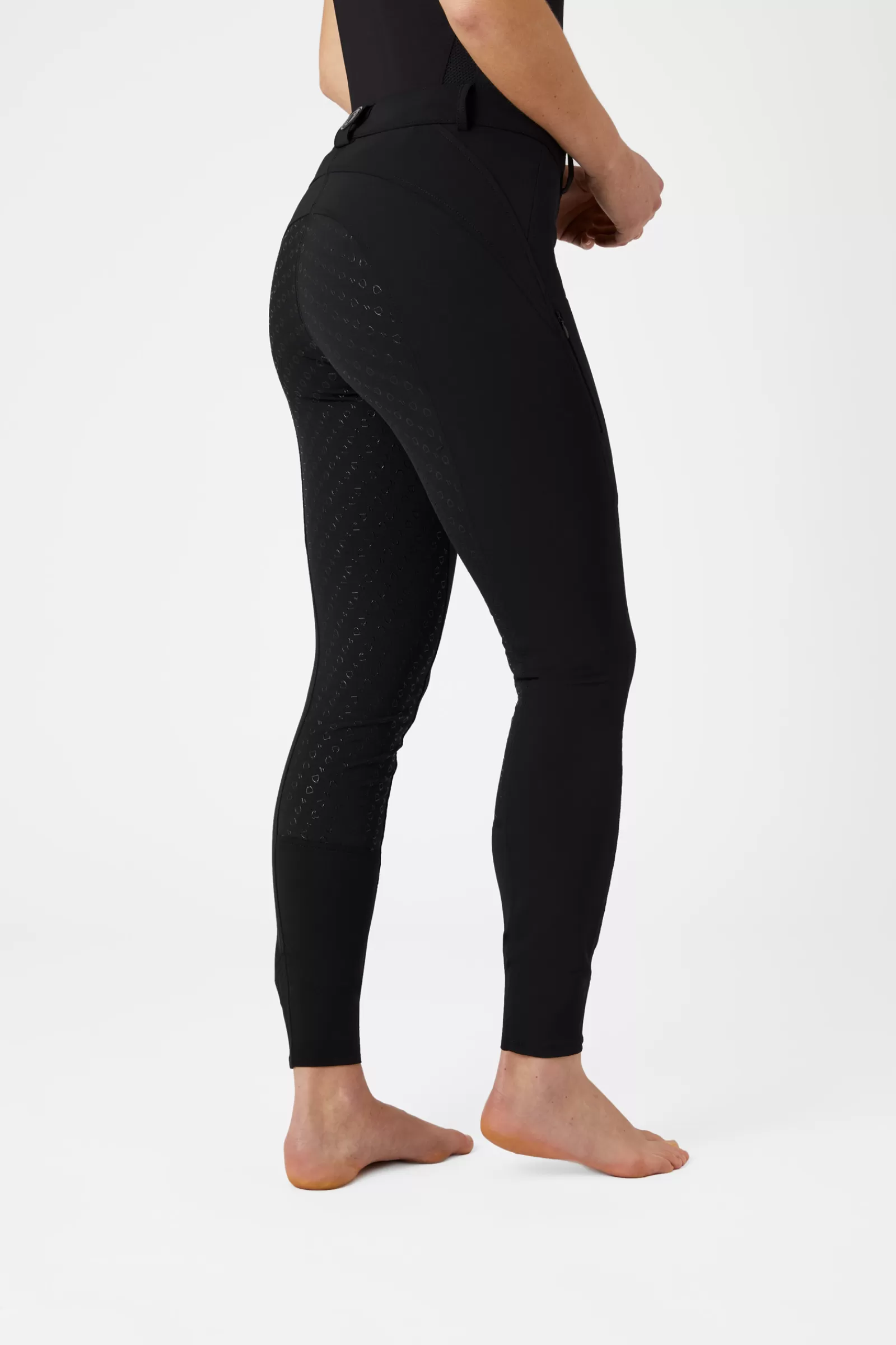 horze Pantalon D'équitation Taille Haute Fond Integral Silicone Mila, Femme< Pantalons D'équitation Fond Integral