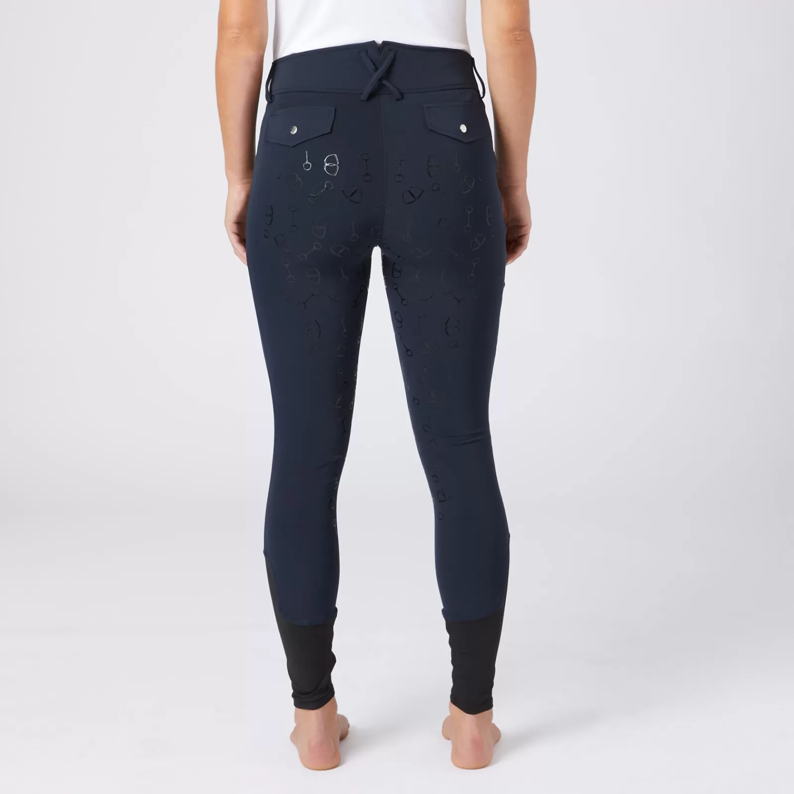 horze Pantalon D'équitation Taille Haute Fond Integral Silicone Mors, Femme< Pantalons D'équitation Fond Integral