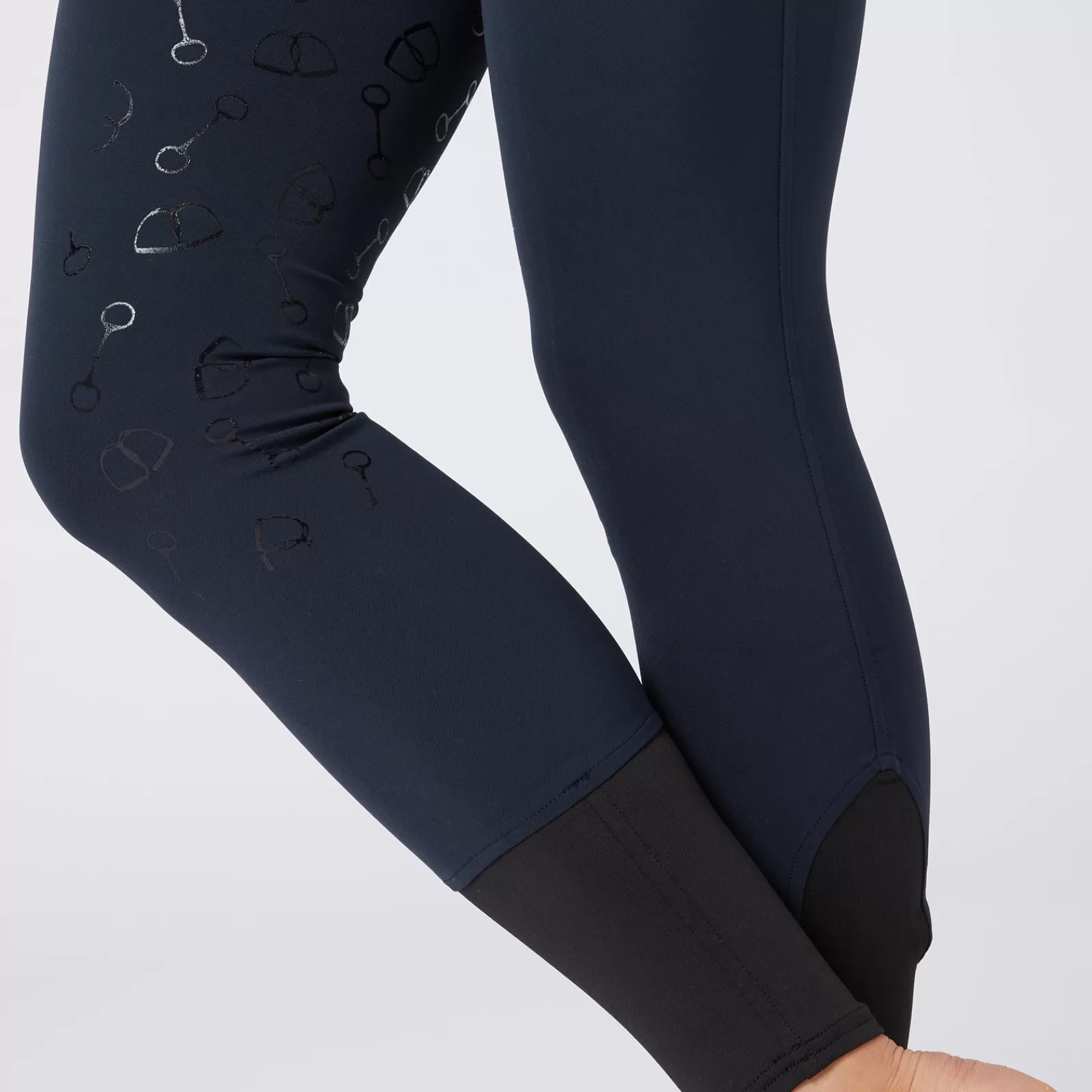 horze Pantalon D'équitation Taille Haute Fond Integral Silicone Mors, Femme< Pantalons D'équitation Fond Integral