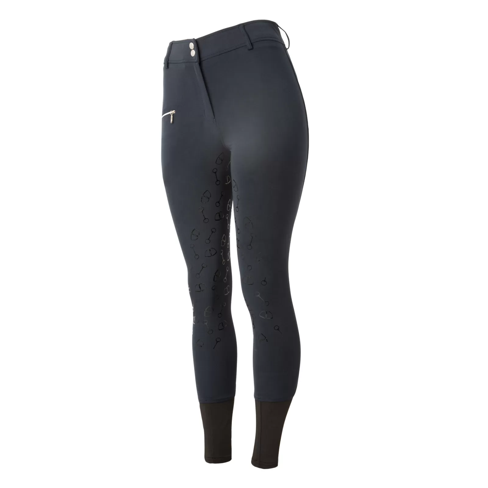 horze Pantalon D'équitation Taille Haute Fond Integral Silicone Mors, Femme< Pantalons D'équitation Fond Integral
