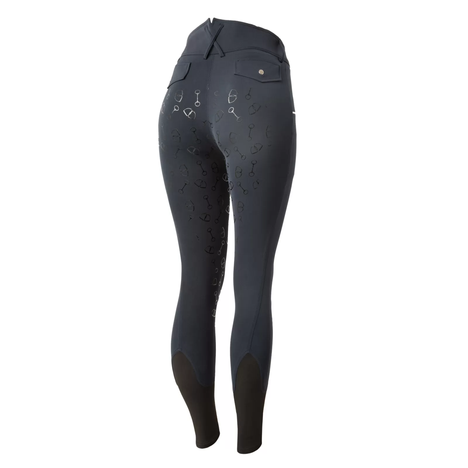 horze Pantalon D'équitation Taille Haute Fond Integral Silicone Mors, Femme< Pantalons D'équitation Fond Integral