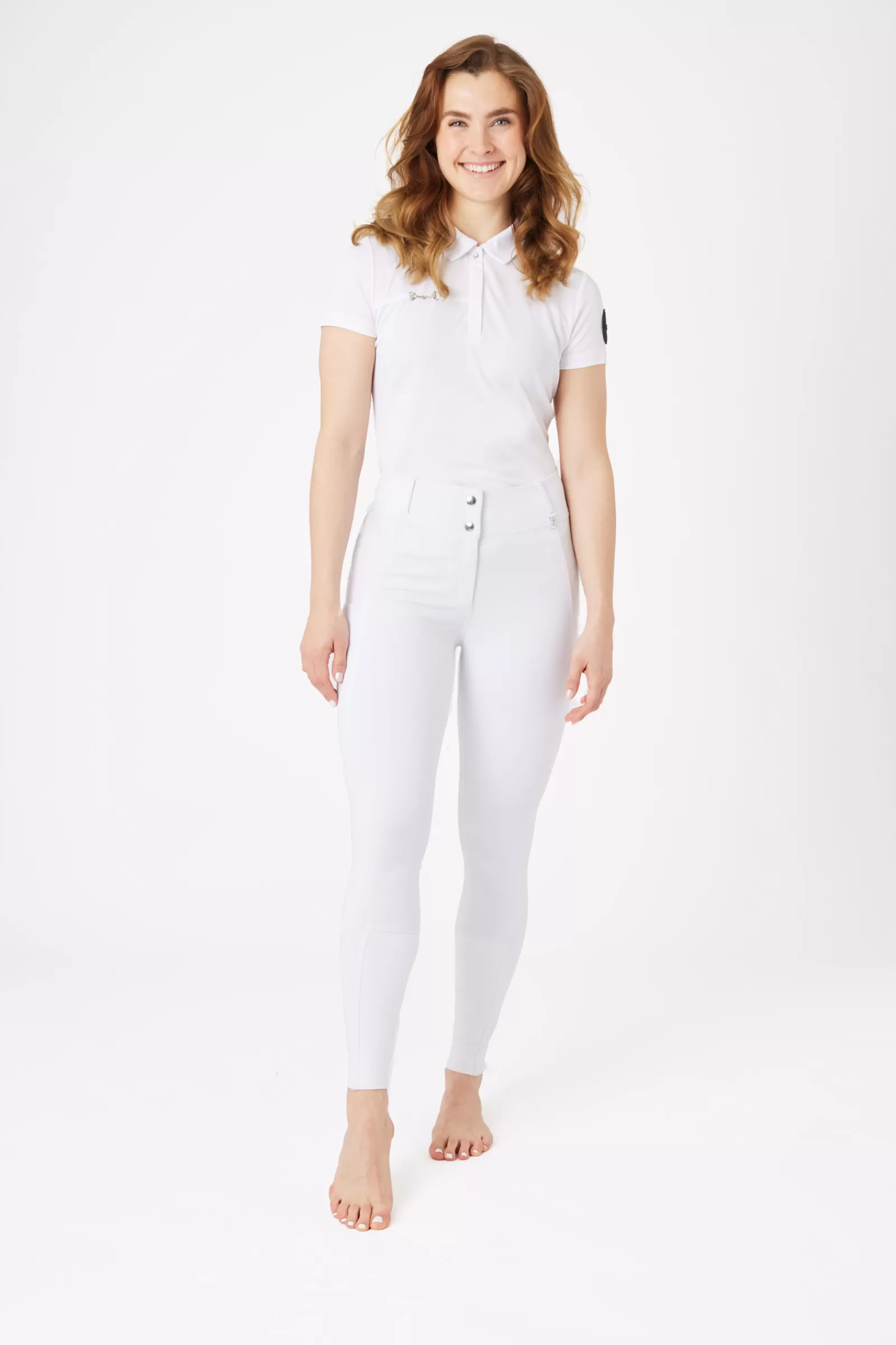 horze Pantalon D'équitation Taille Haute Mira, Silicone, Fond Integral, Femme< Pantalons D'équitation Fond Integral