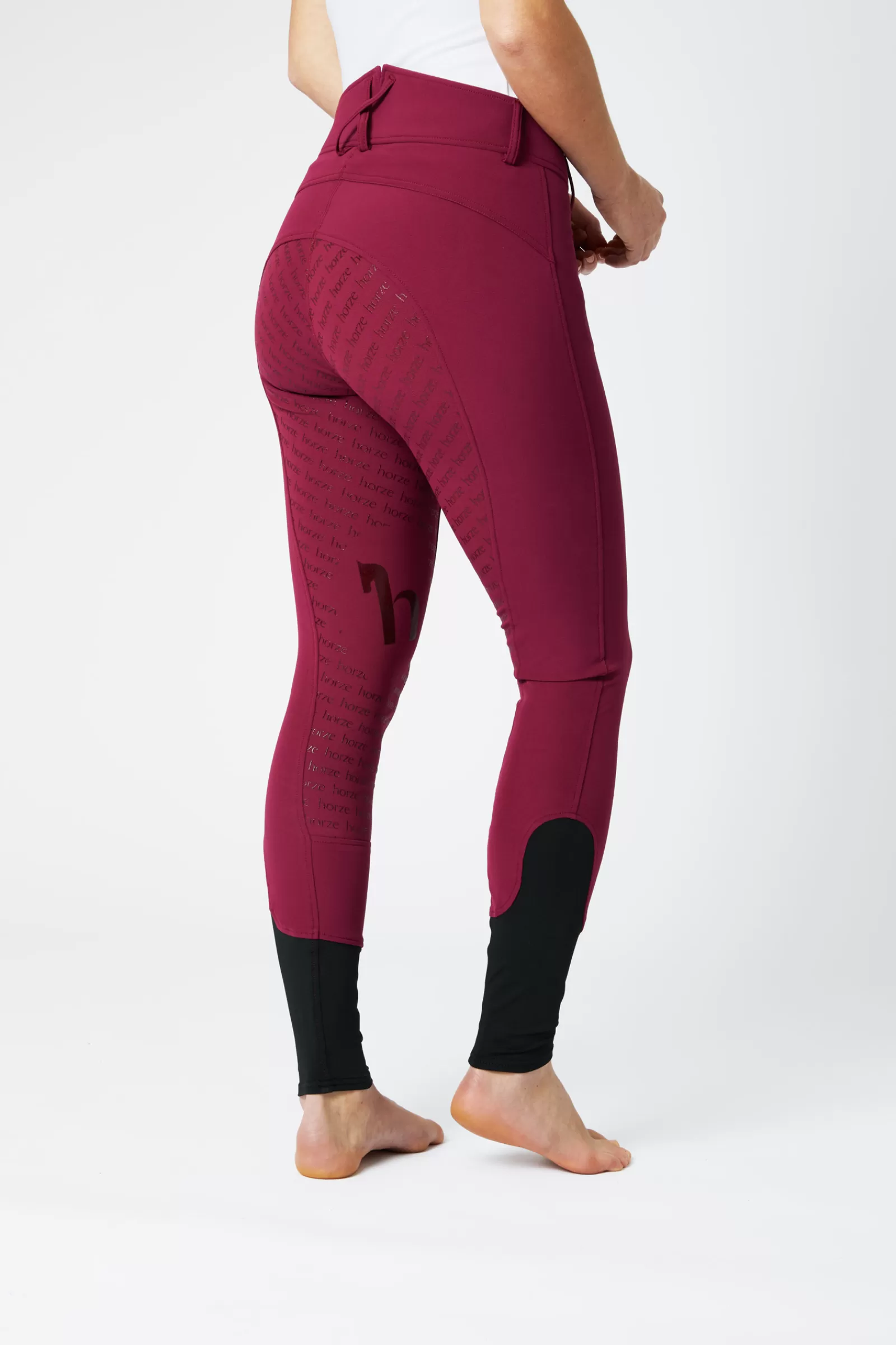 horze Pantalon D'équitation Taille Haute, Silicone, Fond Integral, Femme< Pantalons D'équitation Fond Integral