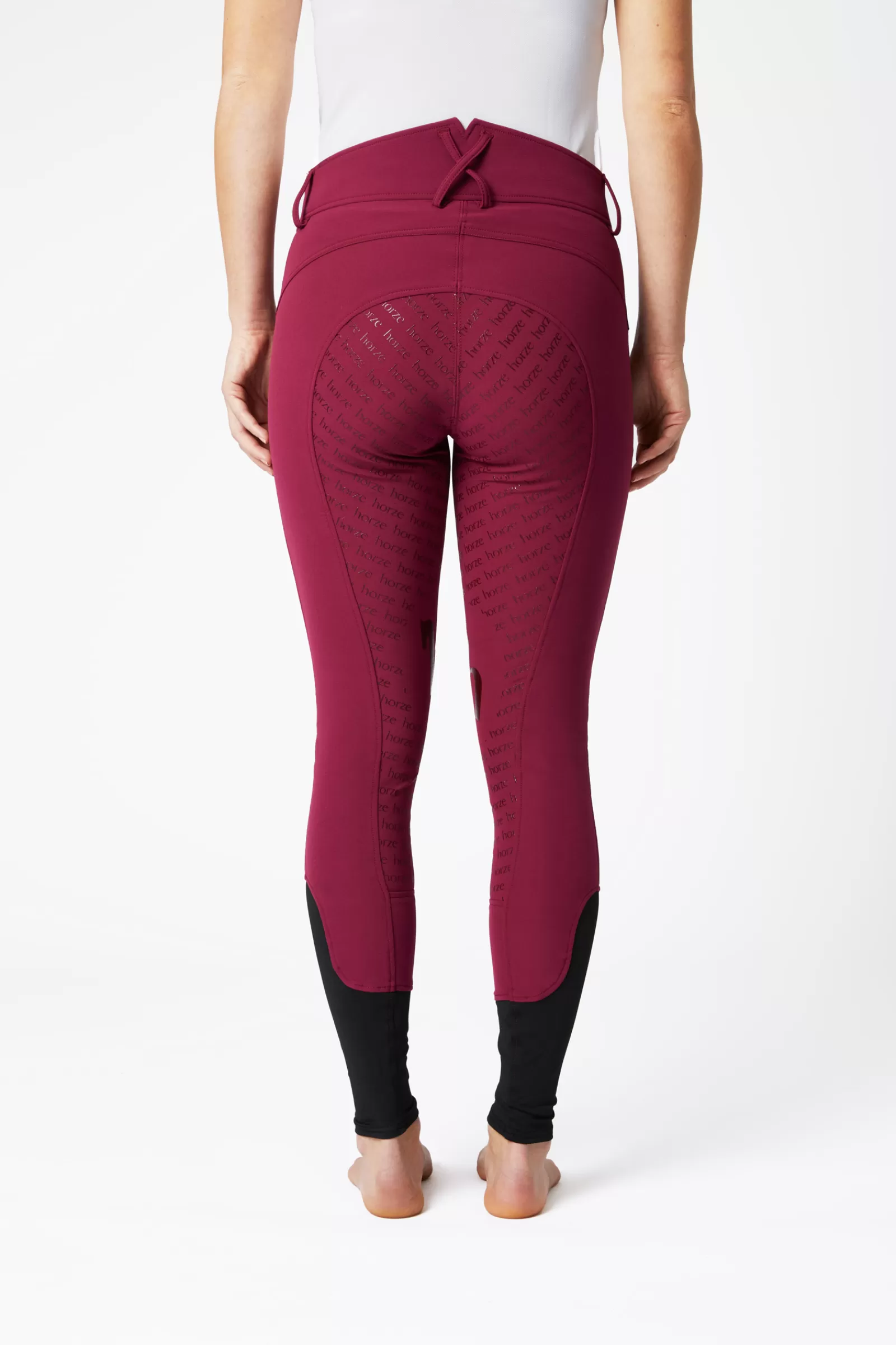 horze Pantalon D'équitation Taille Haute, Silicone, Fond Integral, Femme< Pantalons D'équitation Fond Integral