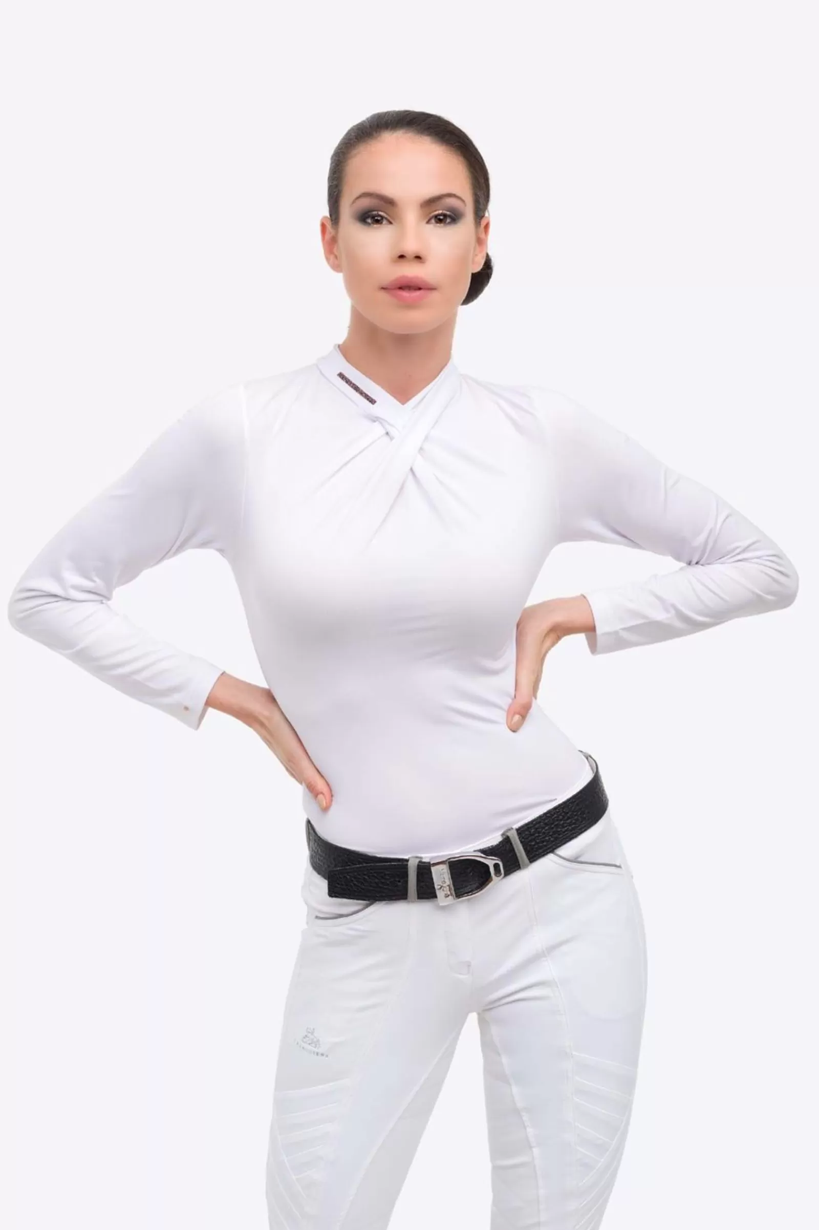 cavalliera Polo De Concours Rose Gold Chic, Manches Longues, Femme< Concours