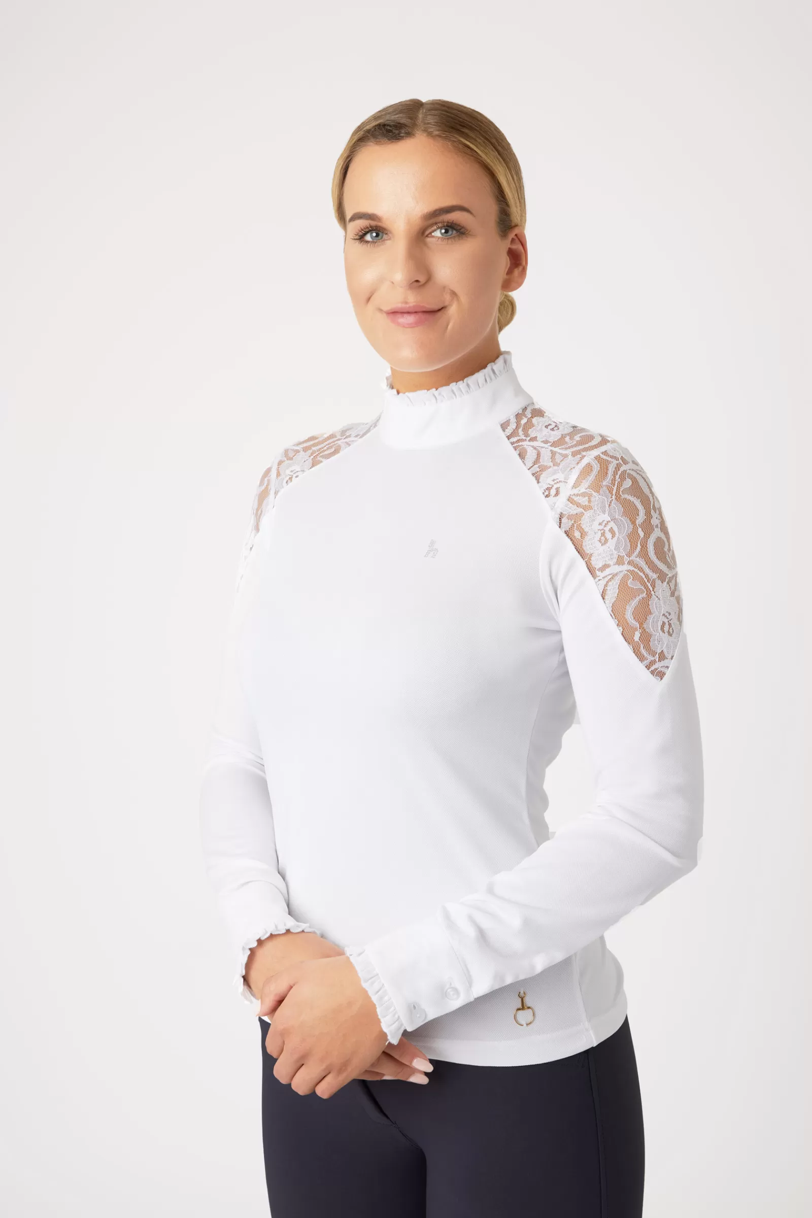 horze Polo De Concours En Dentelle A Manches Longues Sylvie< Concours