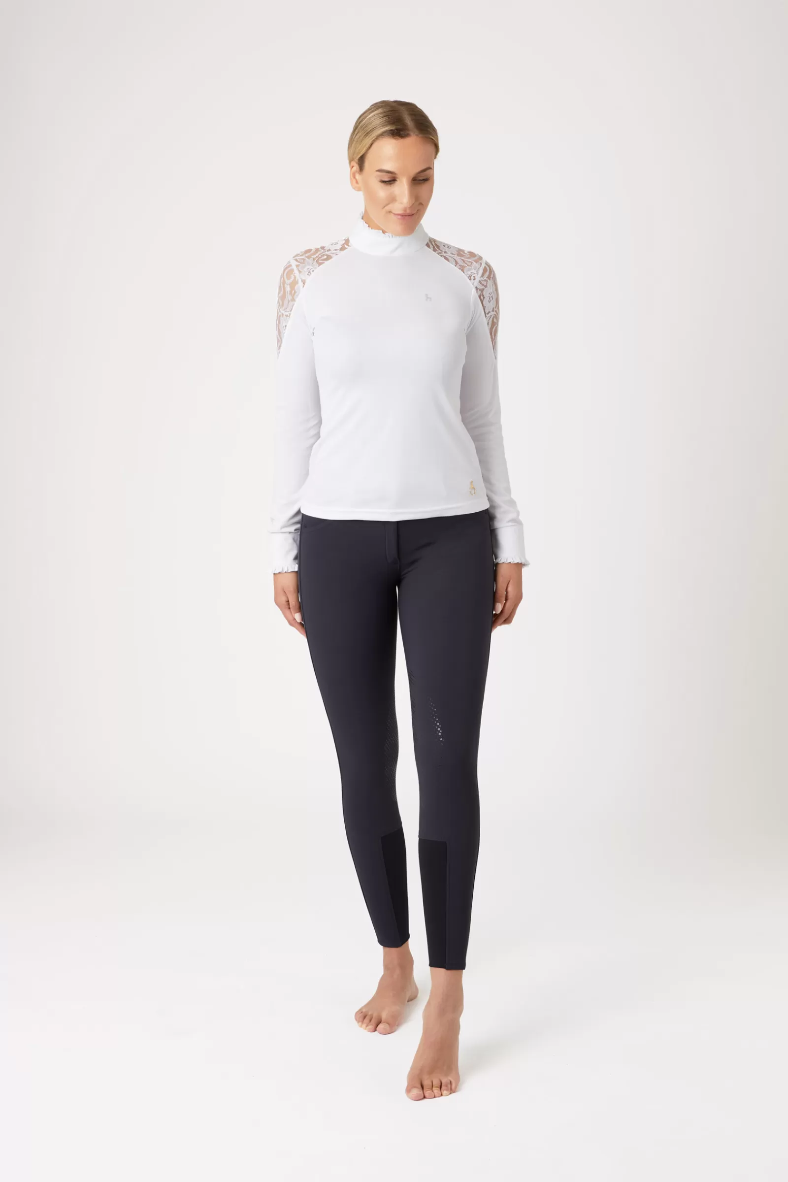 horze Polo De Concours En Dentelle A Manches Longues Sylvie< Concours
