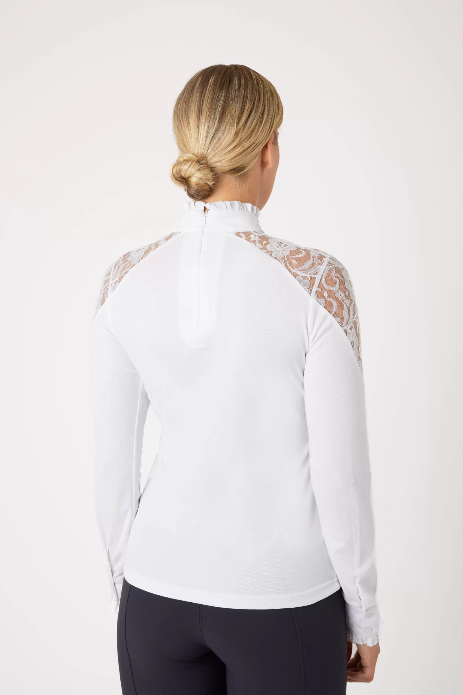 horze Polo De Concours En Dentelle A Manches Longues Sylvie< Concours