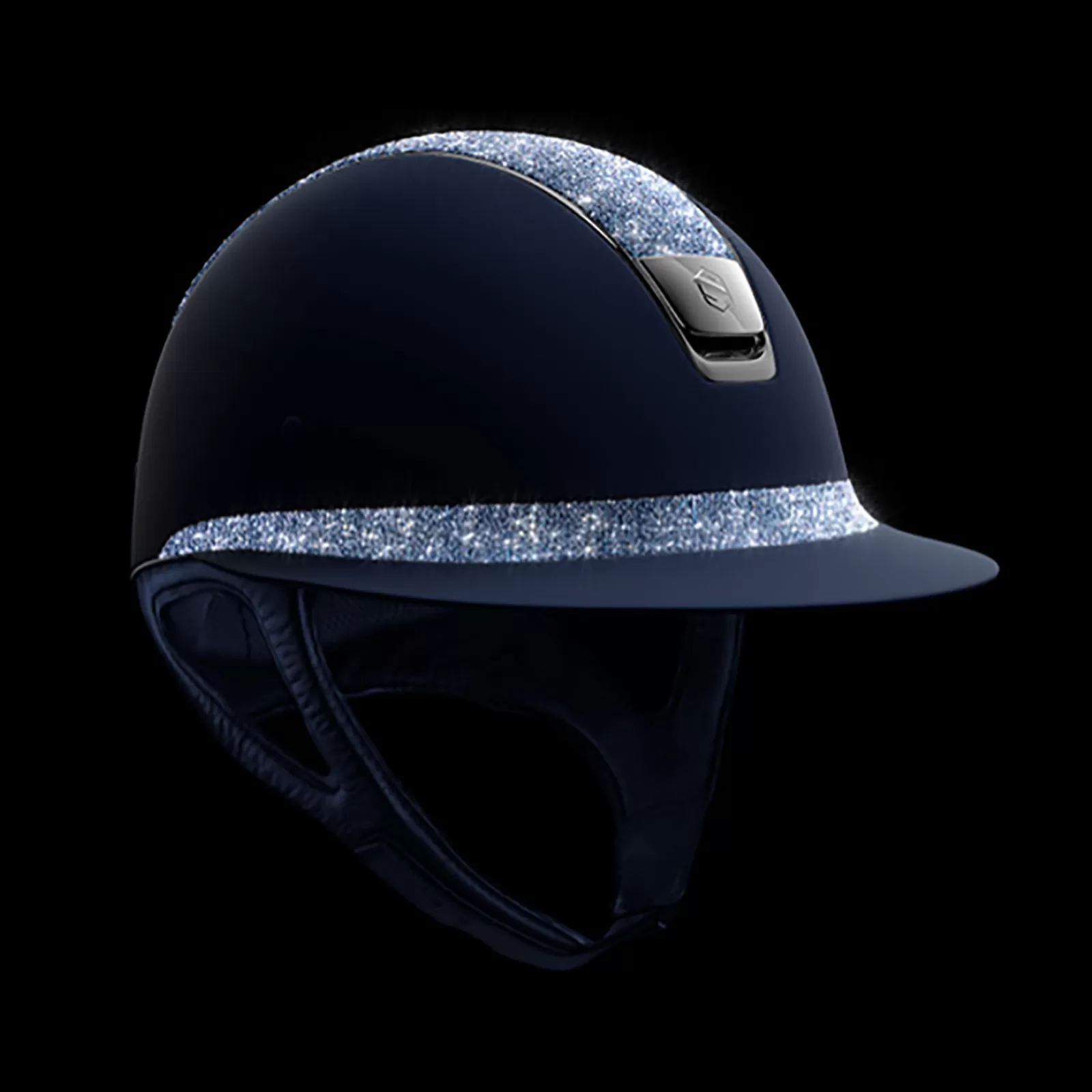 samshield Miss Shield Shadowmatt Crystals Helmet, Black Chrome Visor (Without Liner)< Casque D'équitation