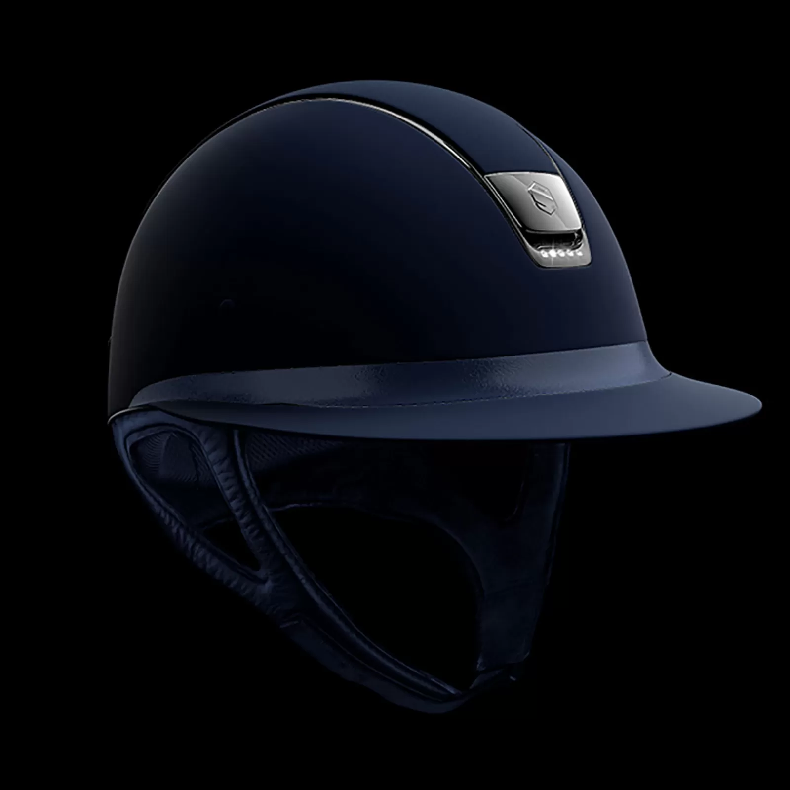 samshield Miss Shield Shadowmatt Helmet, Black Chrome W/ 5 Swarovski (Without Liner)< Casque D'équitation
