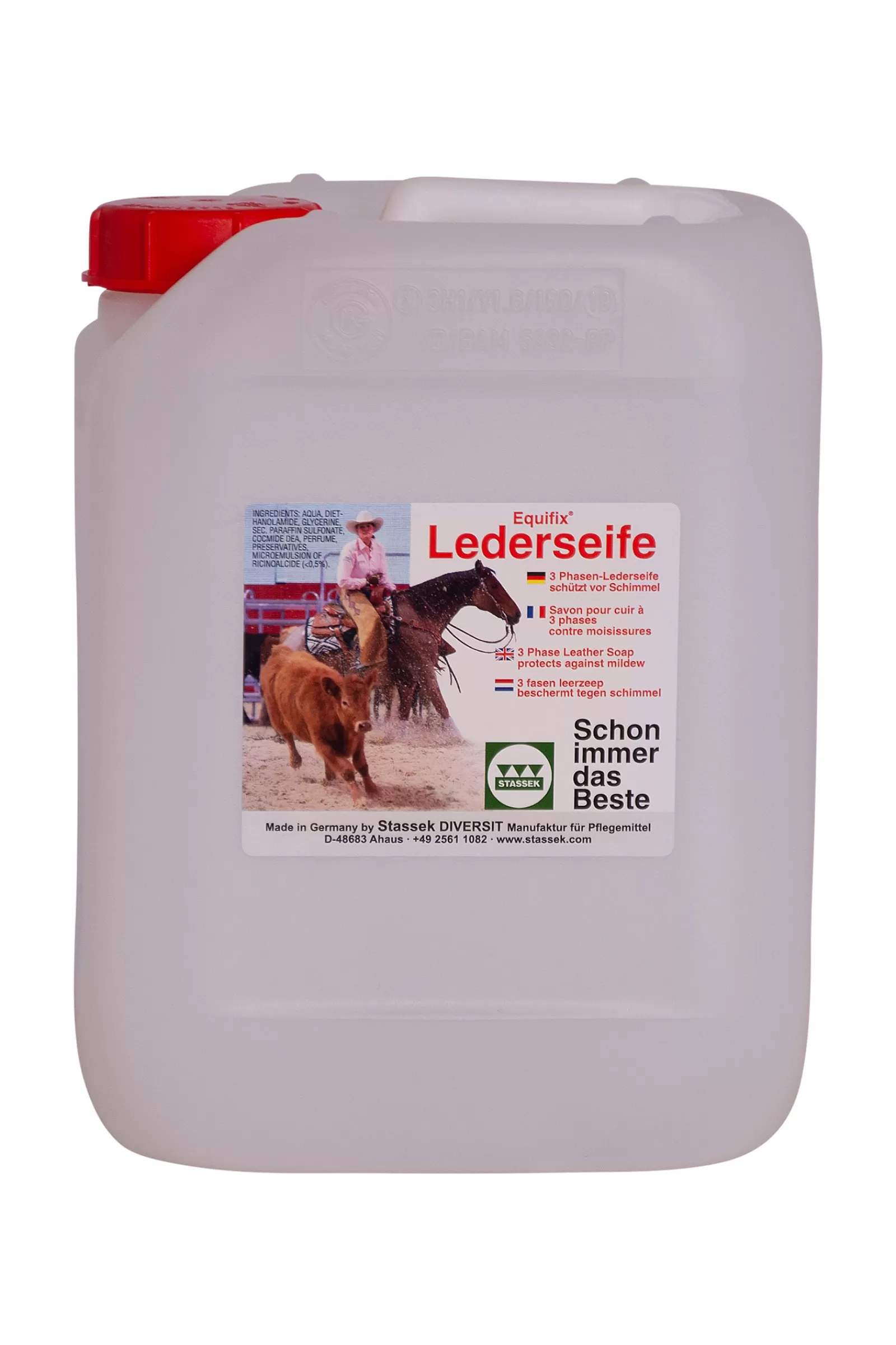Cheap Savon Cuir A 3 Phases Equifix Avec Anti-Moisissures, 2 Litres Entretien Du Materiel