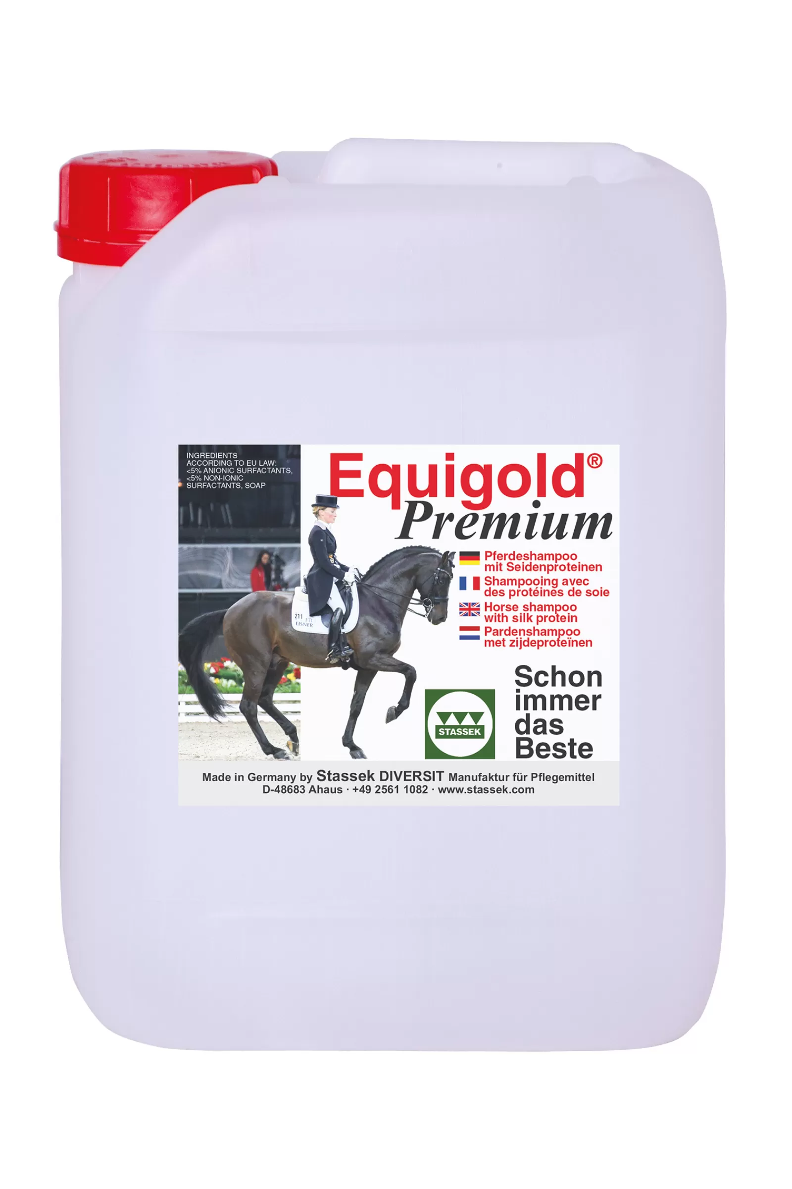 Outlet Shampoing Equigold Avec Proteines De Soie, 2 Litres Soins De La Fourrure, De La Peau Et De La Criniere