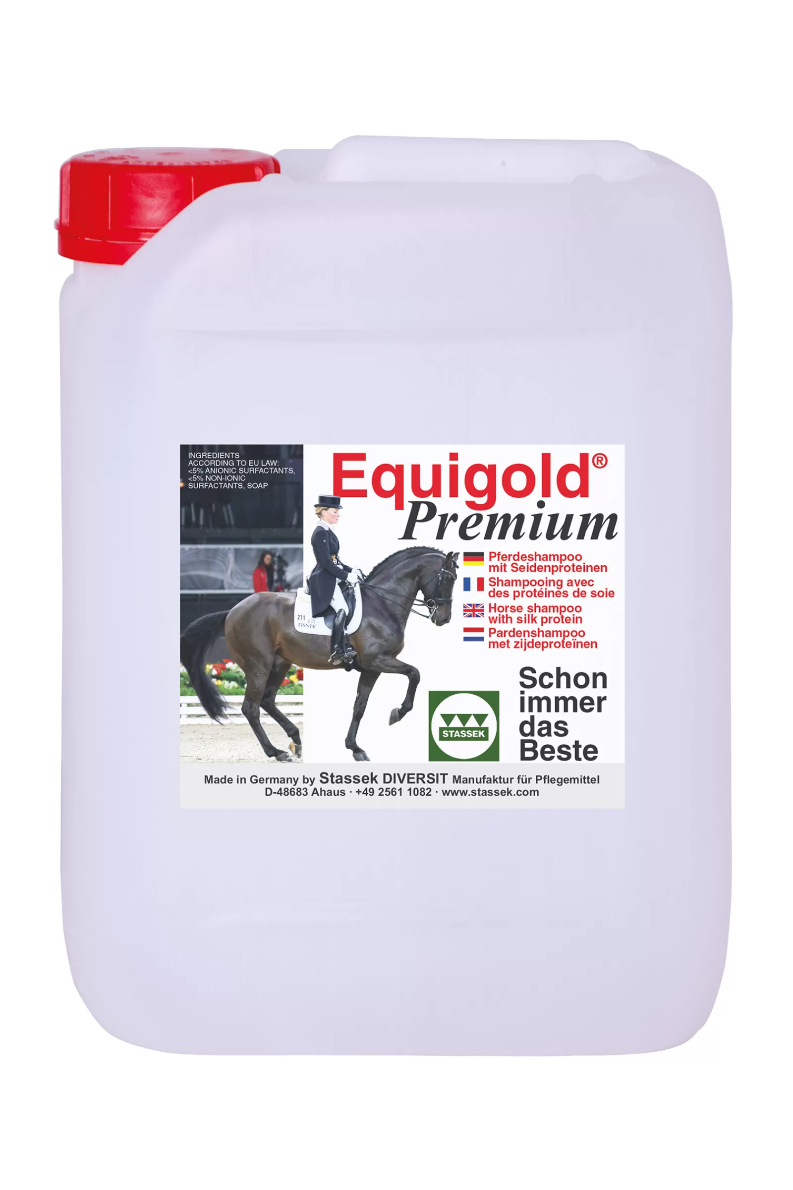 Discount Shampoing Equigold Premium Avec Proteines De Soie, 5 Litres Soins De La Fourrure, De La Peau Et De La Criniere