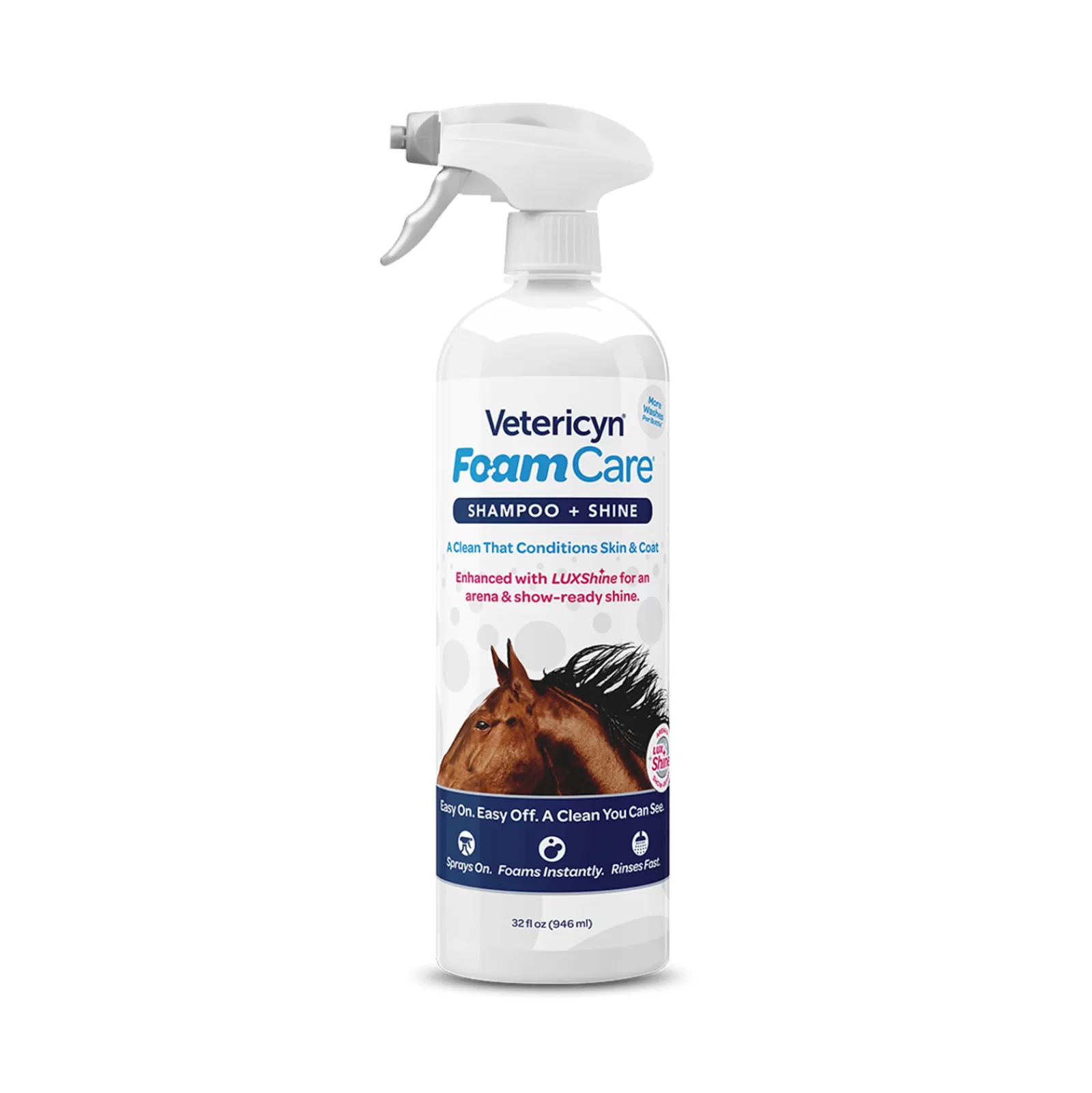 Flash Sale Shampoing Foamcare® Pour Equins 946 Ml Soins De La Fourrure, De La Peau Et De La Criniere