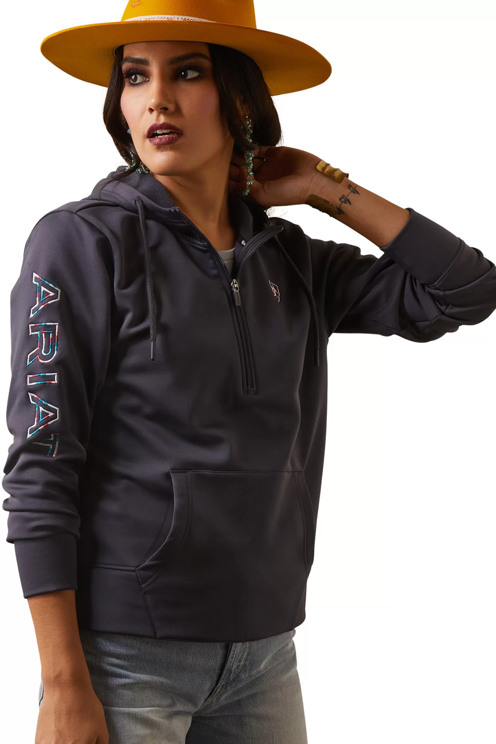 ariat Sweat A Capuche 1/2 Zip Tek Pour Femme< Pulls & Sweat