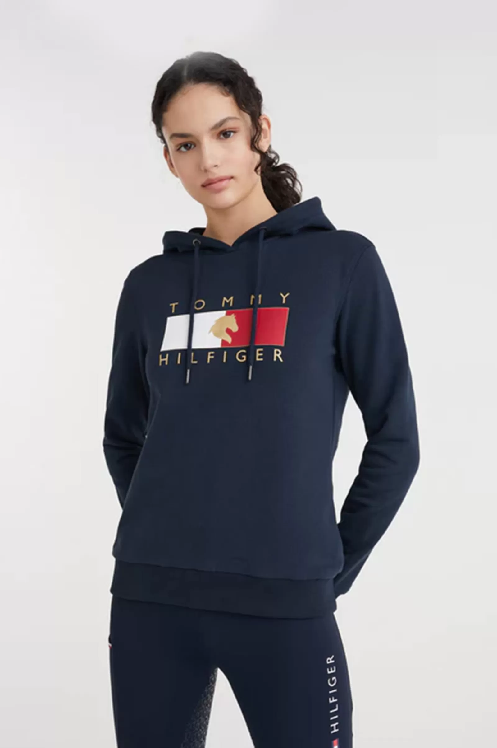 tommyhilfigerequestrian Sweat A Capuche Pour Femme Tommy Hilfiger Style Dore< Pulls & Sweat