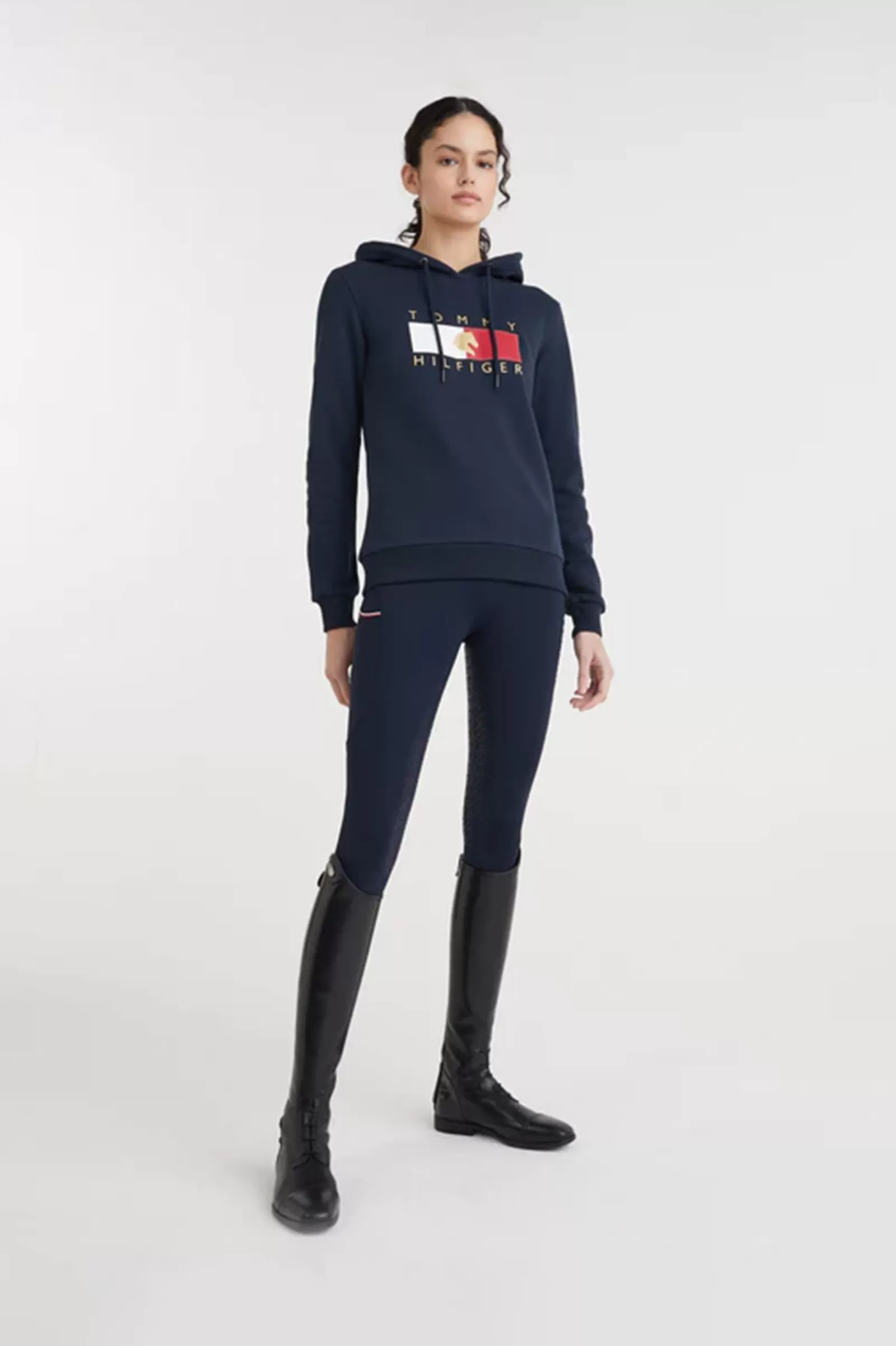 tommyhilfigerequestrian Sweat A Capuche Pour Femme Tommy Hilfiger Style Dore< Pulls & Sweat