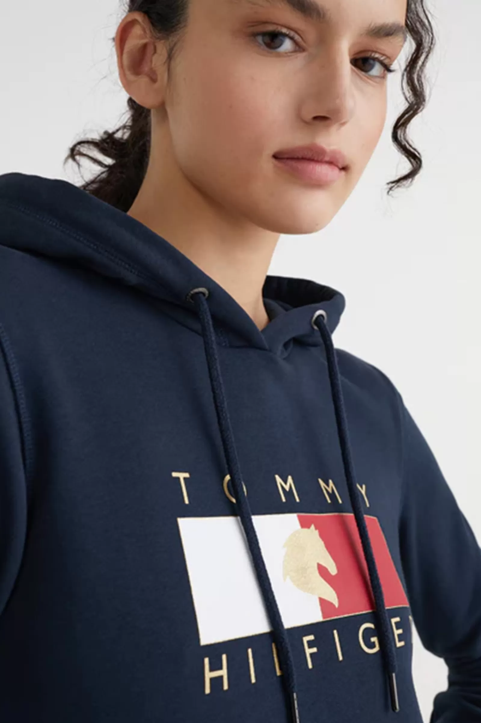 tommyhilfigerequestrian Sweat A Capuche Pour Femme Tommy Hilfiger Style Dore< Pulls & Sweat