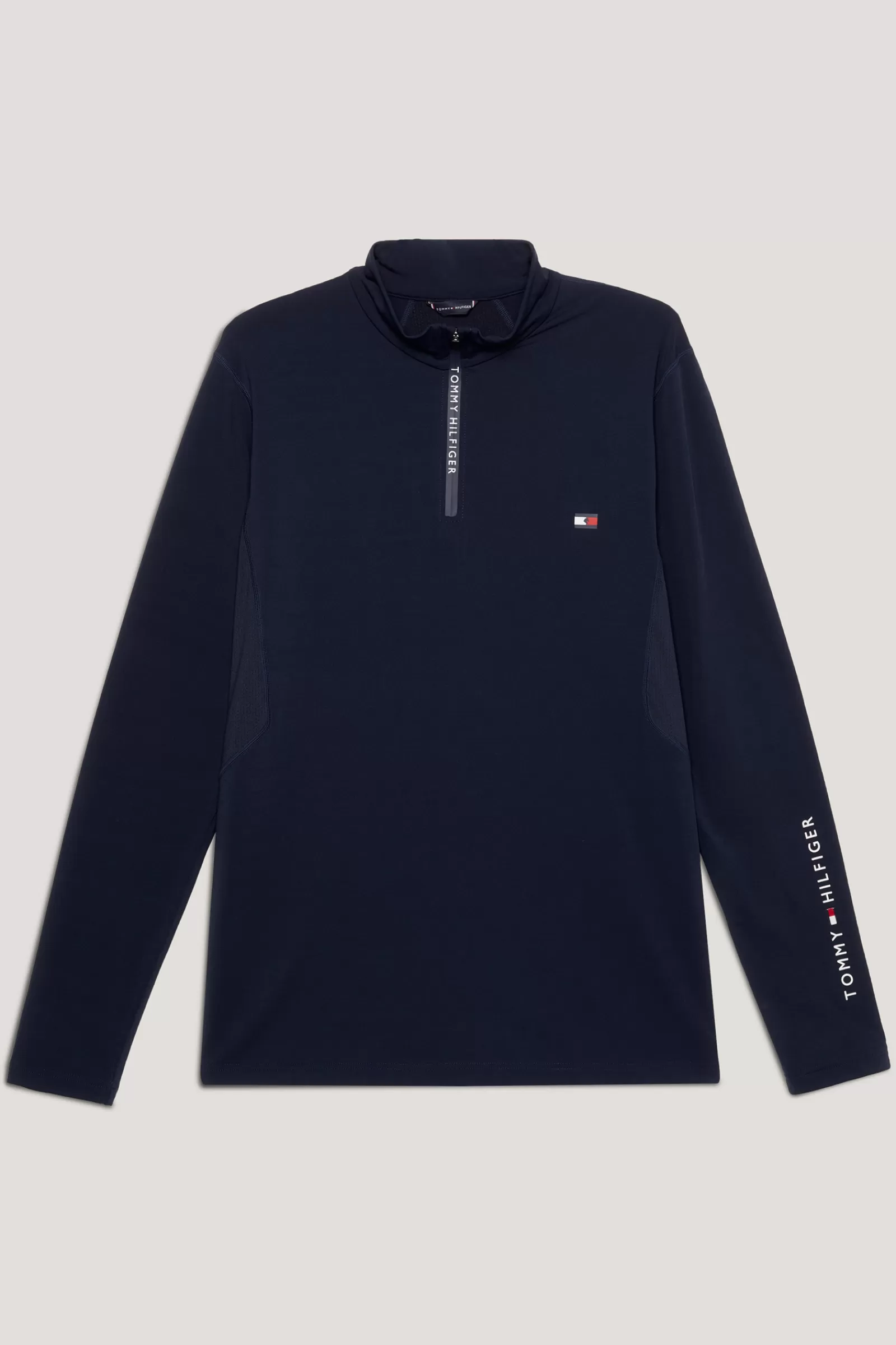 tommyhilfigerequestrian Tommy Hilfiger Equestrian 1/4 Zip Chemise Thermique Pour Homme< T-Shirts & Polos D'équitation