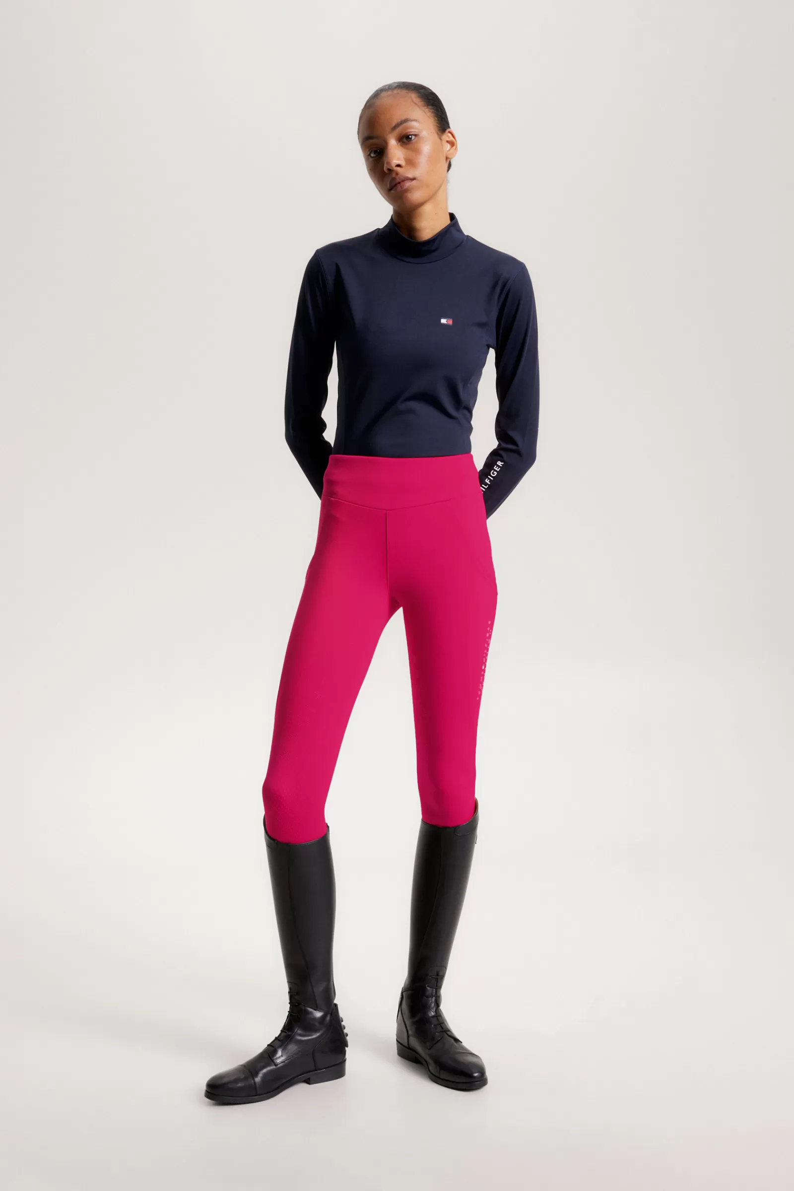 tommyhilfigerequestrian Tommy Hilfiger Equestrian Couche De Base A Col Haut Et Manches Longues< Tee Shirts & Polos