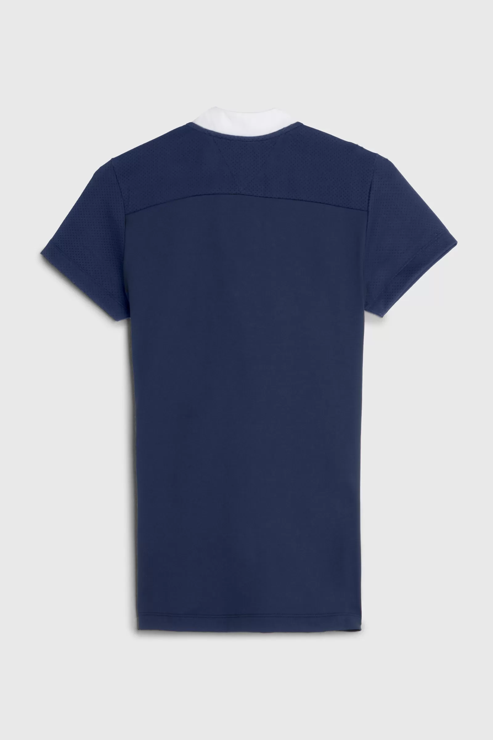 tommyhilfigerequestrian Tommy Hilfiger Equestrian Fresh Air Chemise De Concours A Manches Courtes Et Col Zippe Pour Femme< Tee Shirts & Polos