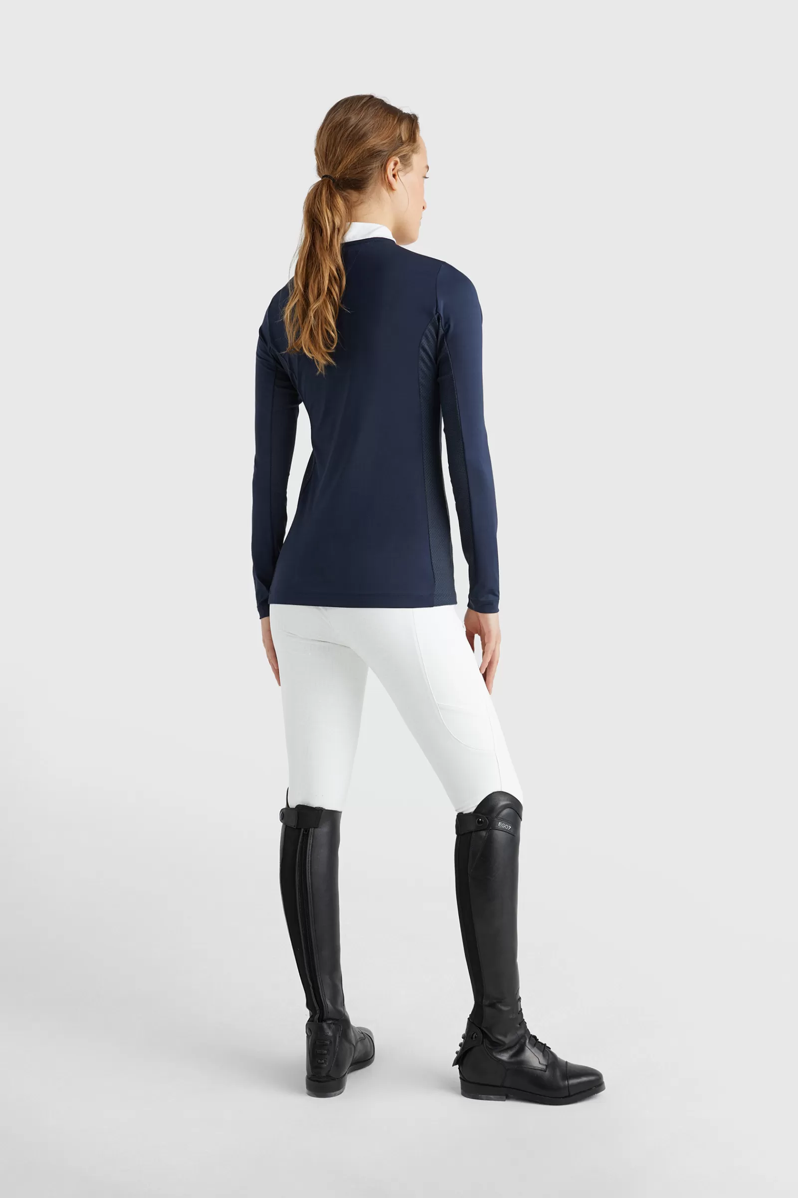 tommyhilfigerequestrian Tommy Hilfiger Equestrian Fresh Air Chemise De Concours A Manches Longues Pour Femme< Tee Shirts & Polos