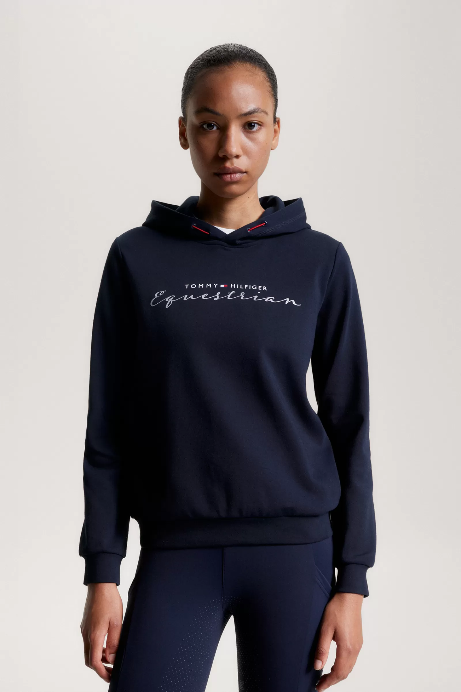 tommyhilfigerequestrian Tommy Hilfiger Equestrian Metallic Logo Sweat A Capuche Graphique Pour Femme< Pulls & Sweat
