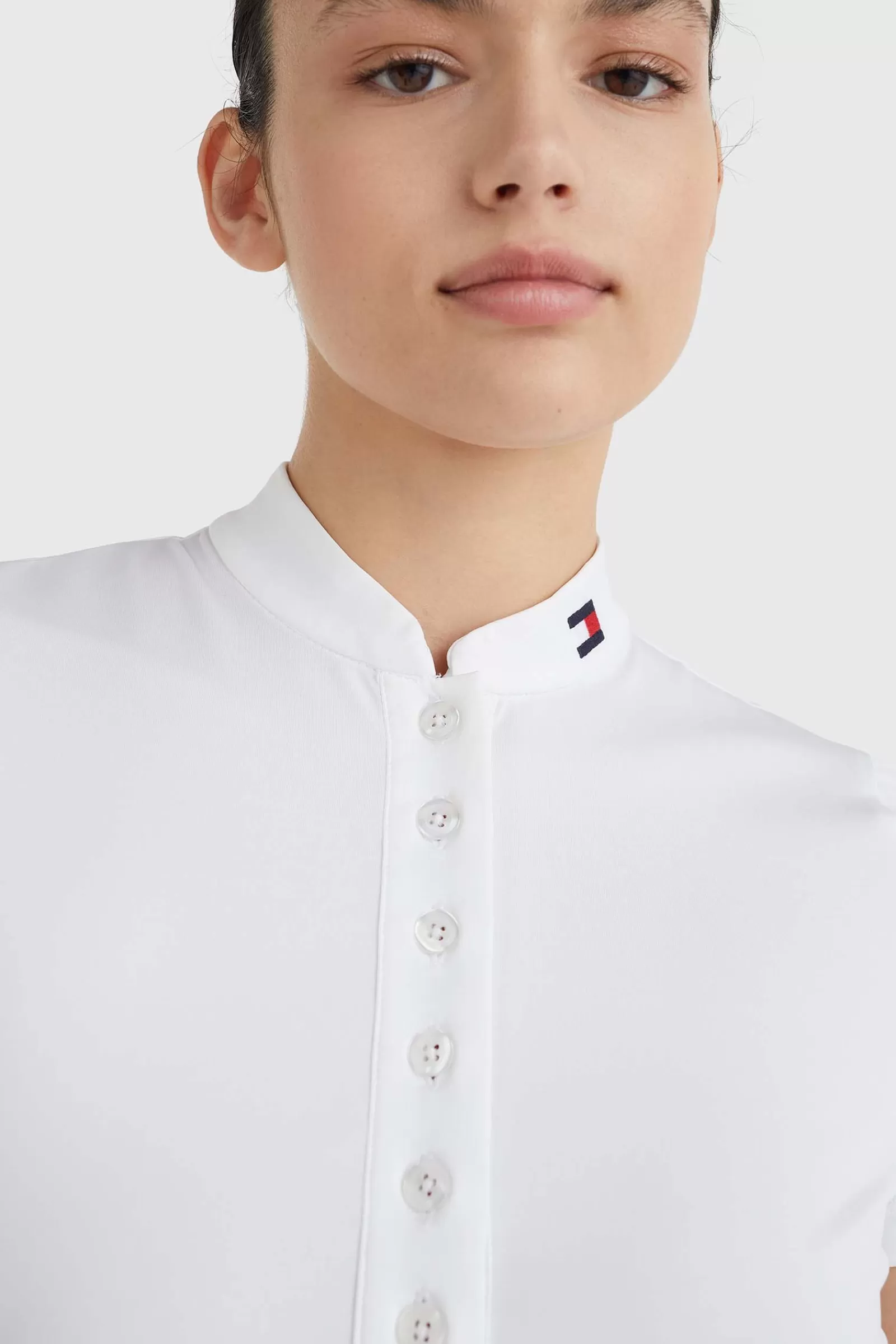 tommyhilfigerequestrian Tommy Hilfiger Equestrian T-Shirt De Concours A Manches Courtes Pour Femmes< Concours