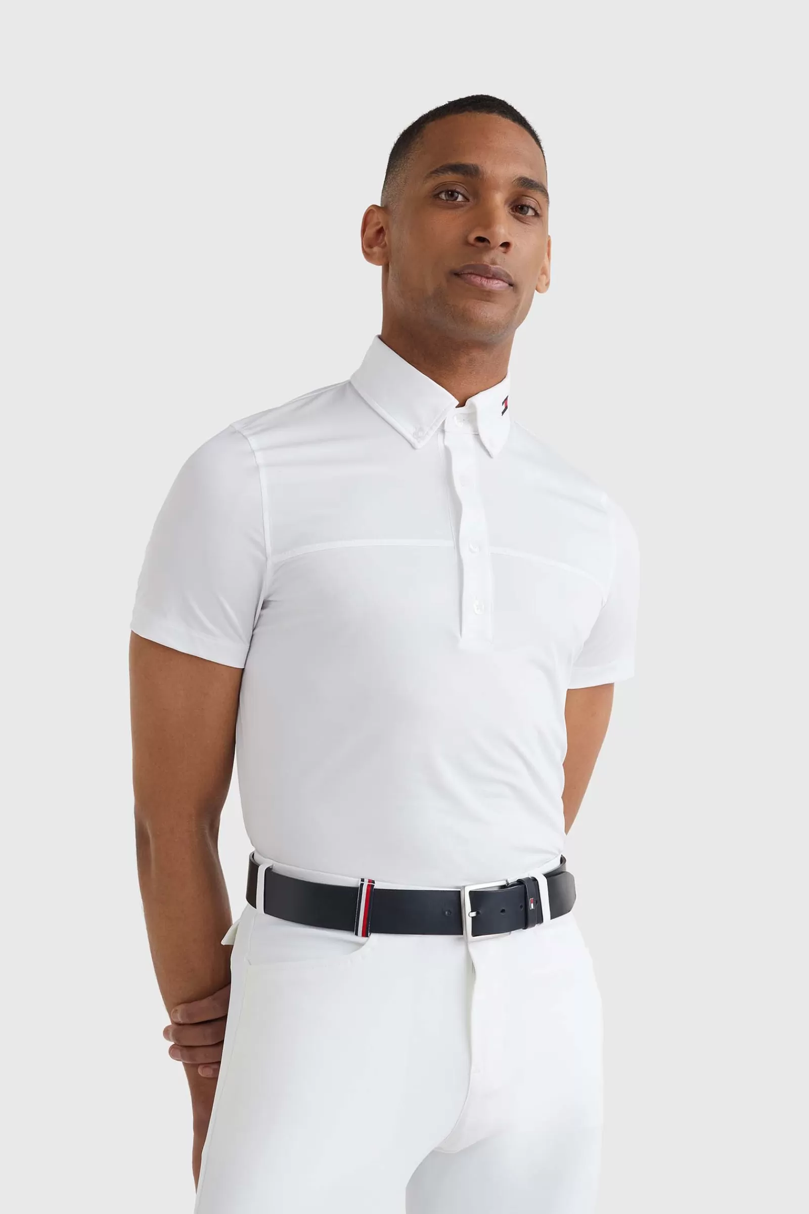 tommyhilfigerequestrian Tommy Hilfiger Equestrian T-Shirt De Concours A Manches Courtes Pour Hommes< T-Shirts & Polos D'équitation