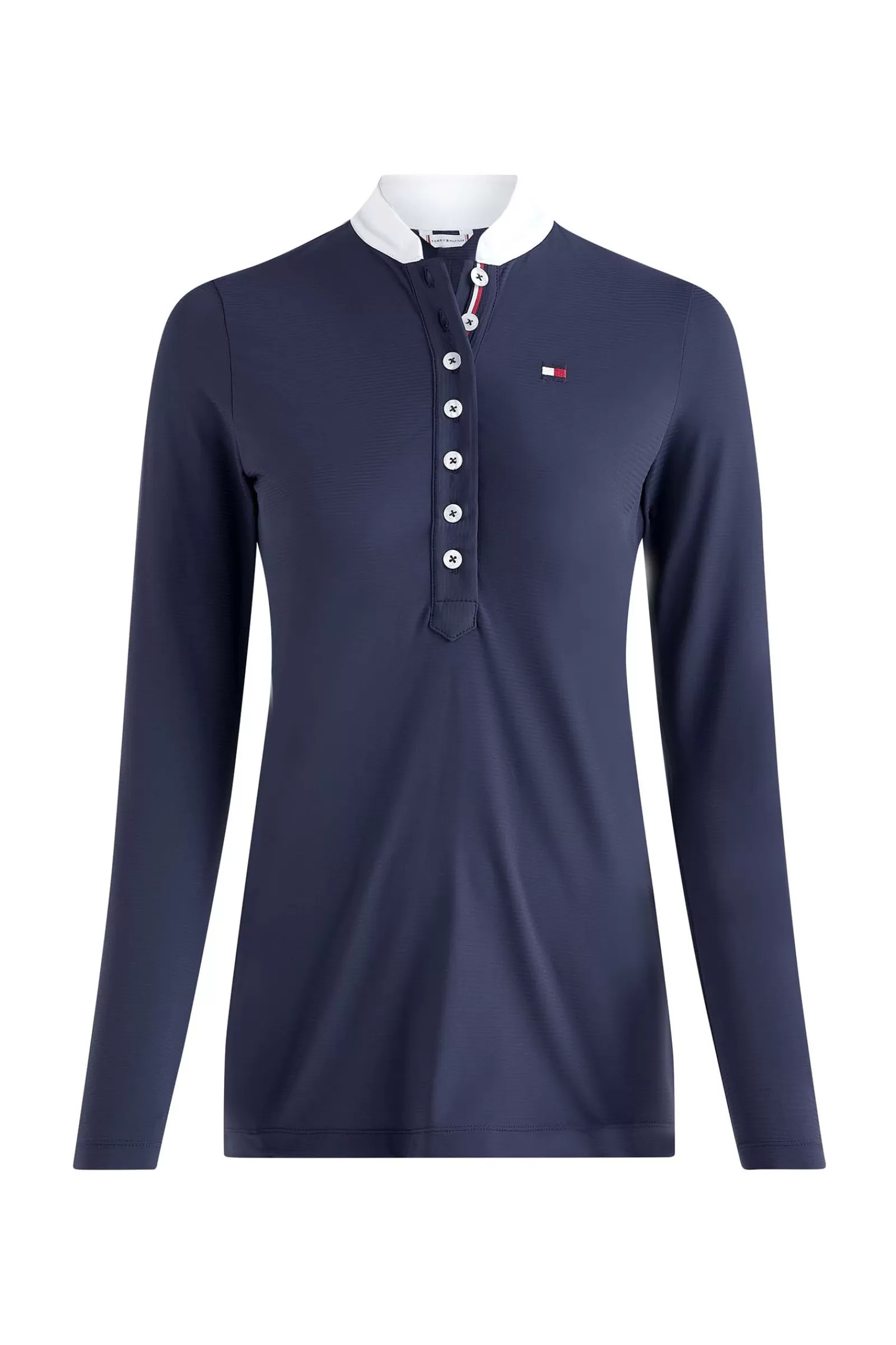 tommyhilfigerequestrian Tommy Hilfiger Equestrian T-Shirt De Concours A Manches Longues Pour Femmes< Tee Shirts & Polos