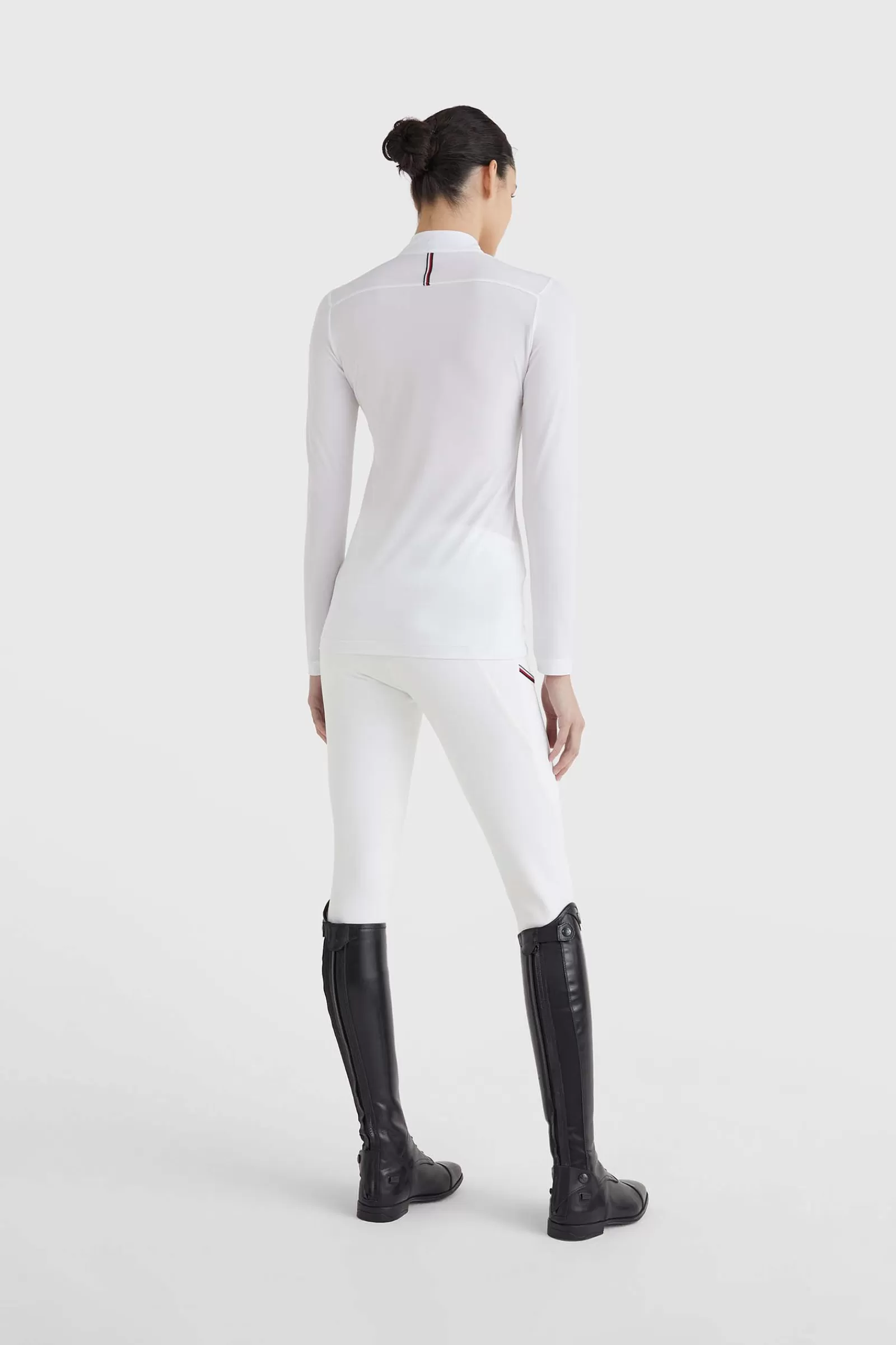 tommyhilfigerequestrian Tommy Hilfiger Equestrian T-Shirt De Concours A Manches Longues Pour Femmes< Concours