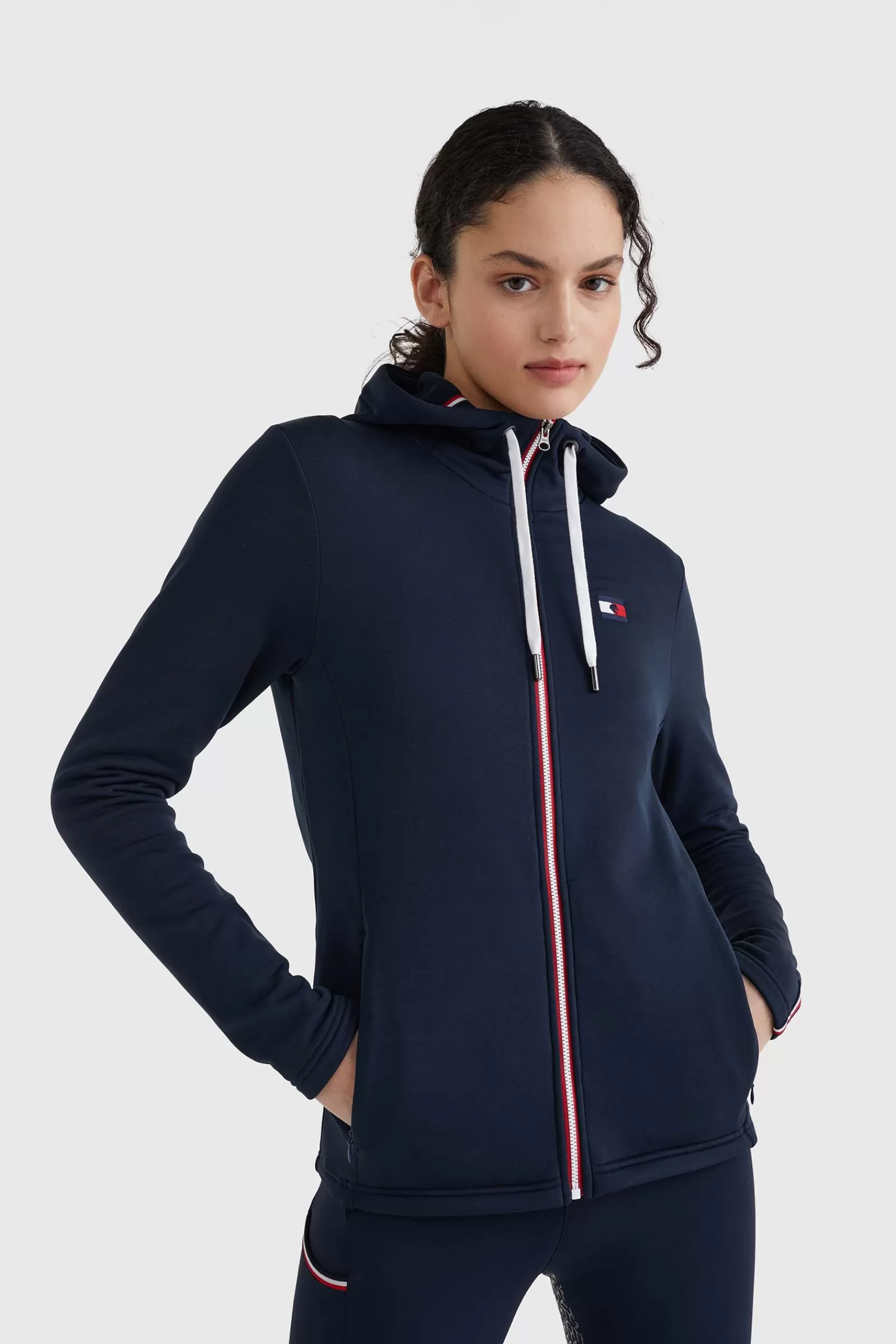 tommyhilfigerequestrian Tommy Hilfiger Equestrian Veste D'Entrainement Unicolor Femmes< Pulls & Sweat