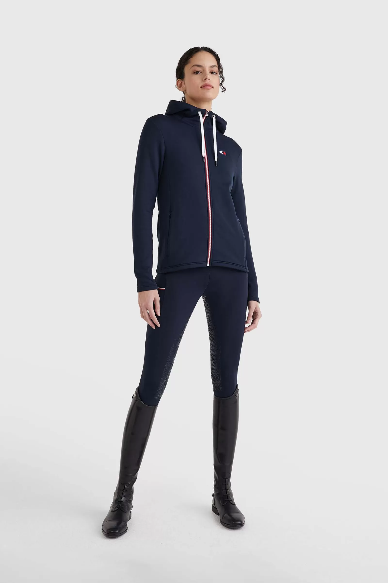 tommyhilfigerequestrian Tommy Hilfiger Equestrian Veste D'Entrainement Unicolor Femmes< Pulls & Sweat