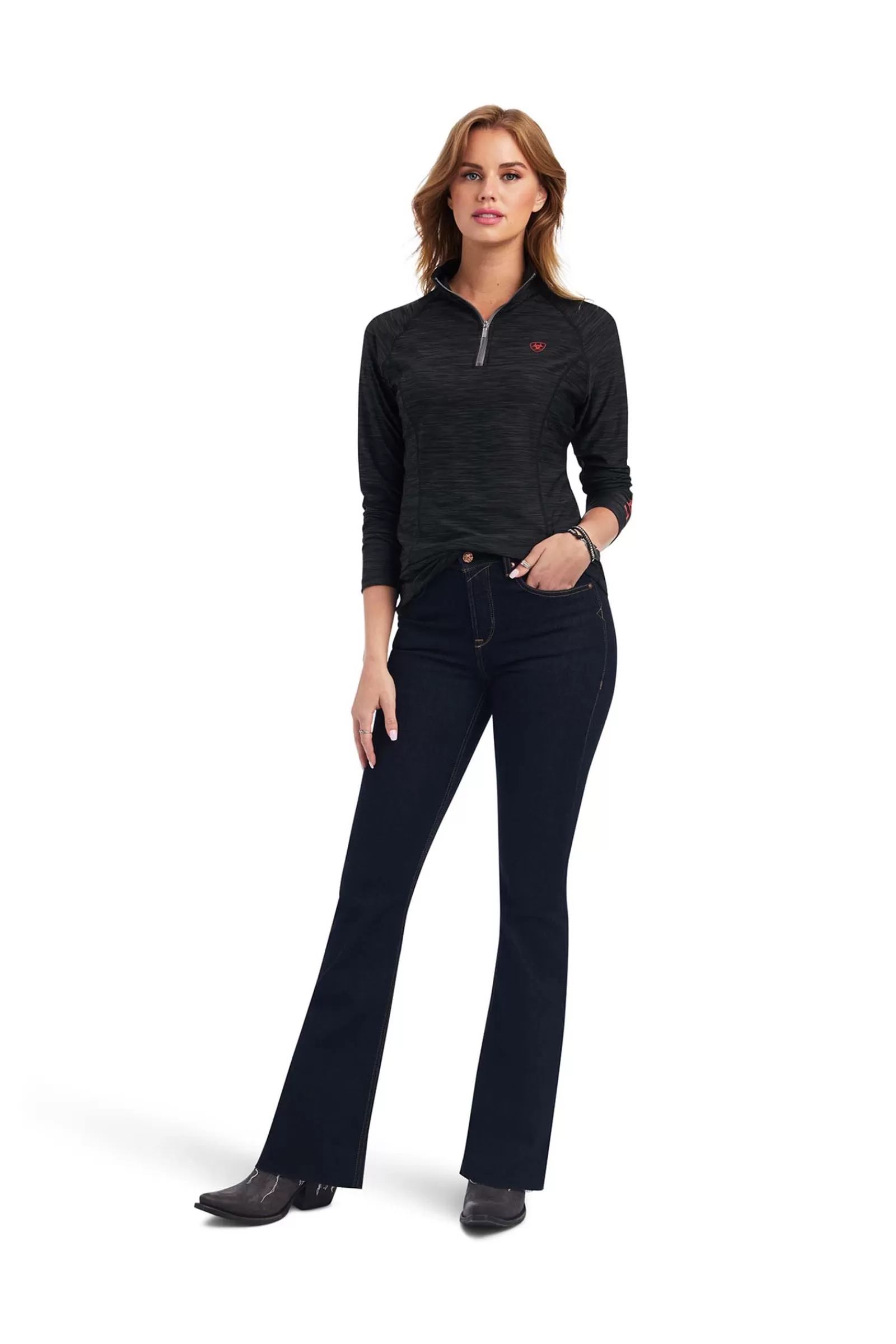 ariat Top 1/4 Zippe Laguna Pour Femme< Tee Shirts & Polos