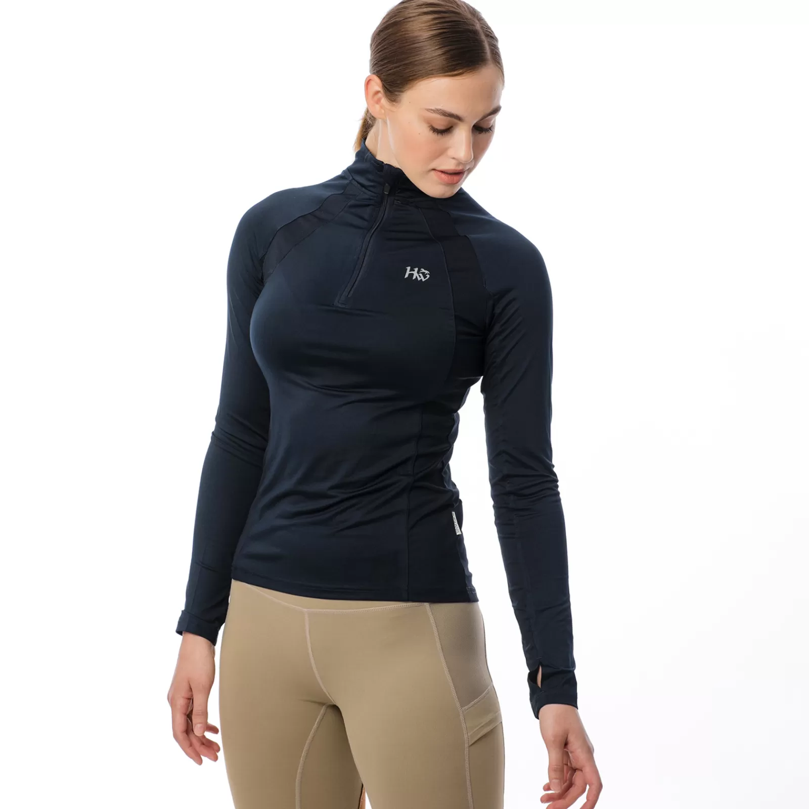 horseware Top Manches Longues Aveen Demi-Zip Tech< Tee Shirts & Polos