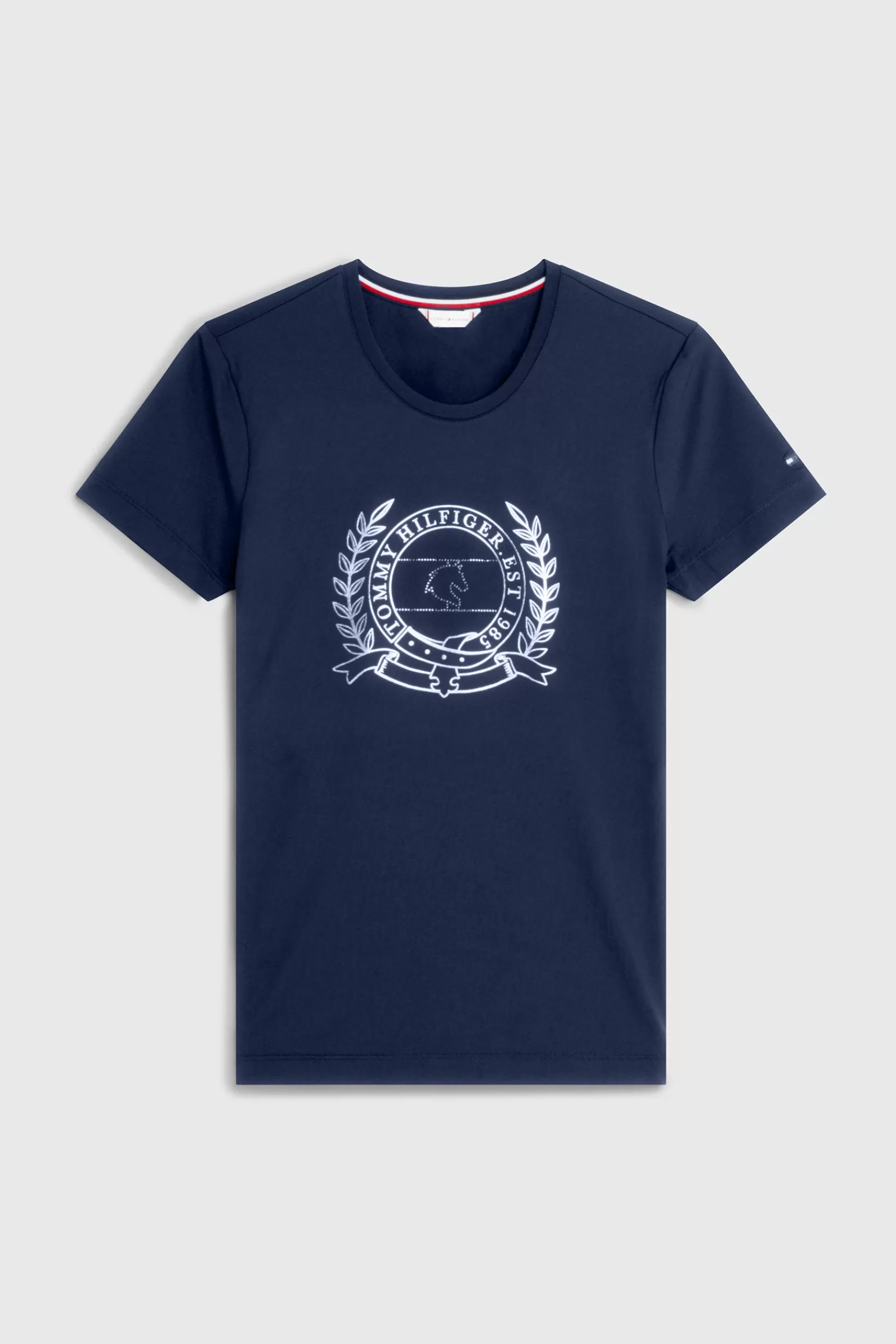 tommyhilfigerequestrian T-Shirt Pour Femme Tommy Hilfiger Equestrian Crest Strass Performance< Tee Shirts & Polos